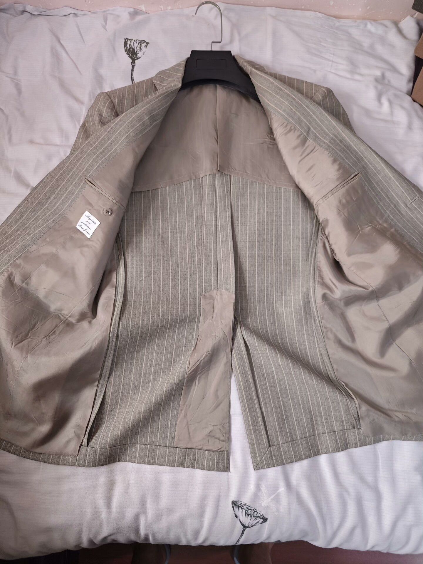 Ring Jacket Japanese Wool Linen Striped Blazer Size US S / EU 44-46 / 1 - 6 Thumbnail
