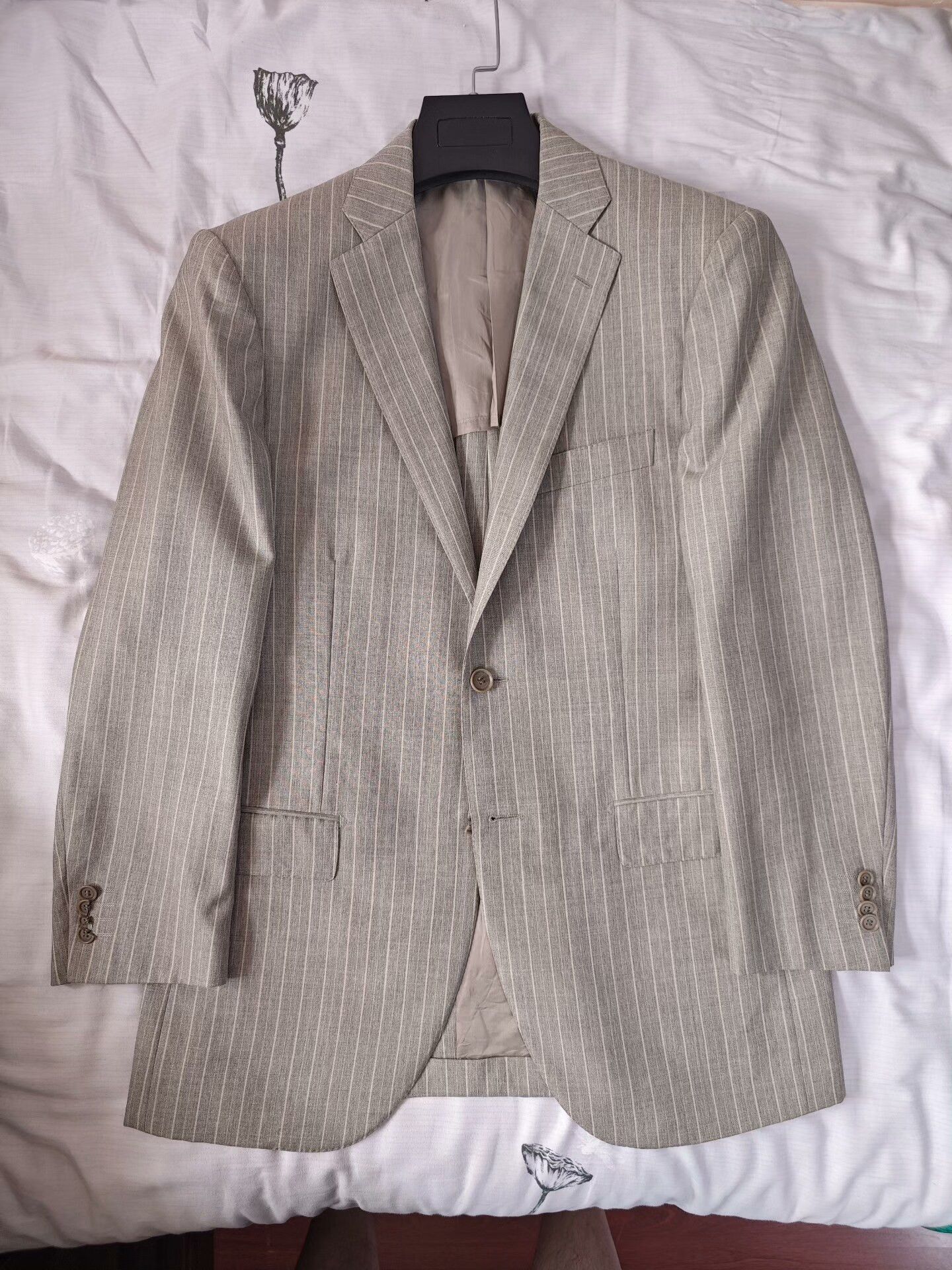 Ring Jacket Japanese Wool Linen Striped Blazer Size US S / EU 44-46 / 1 - 4 Thumbnail