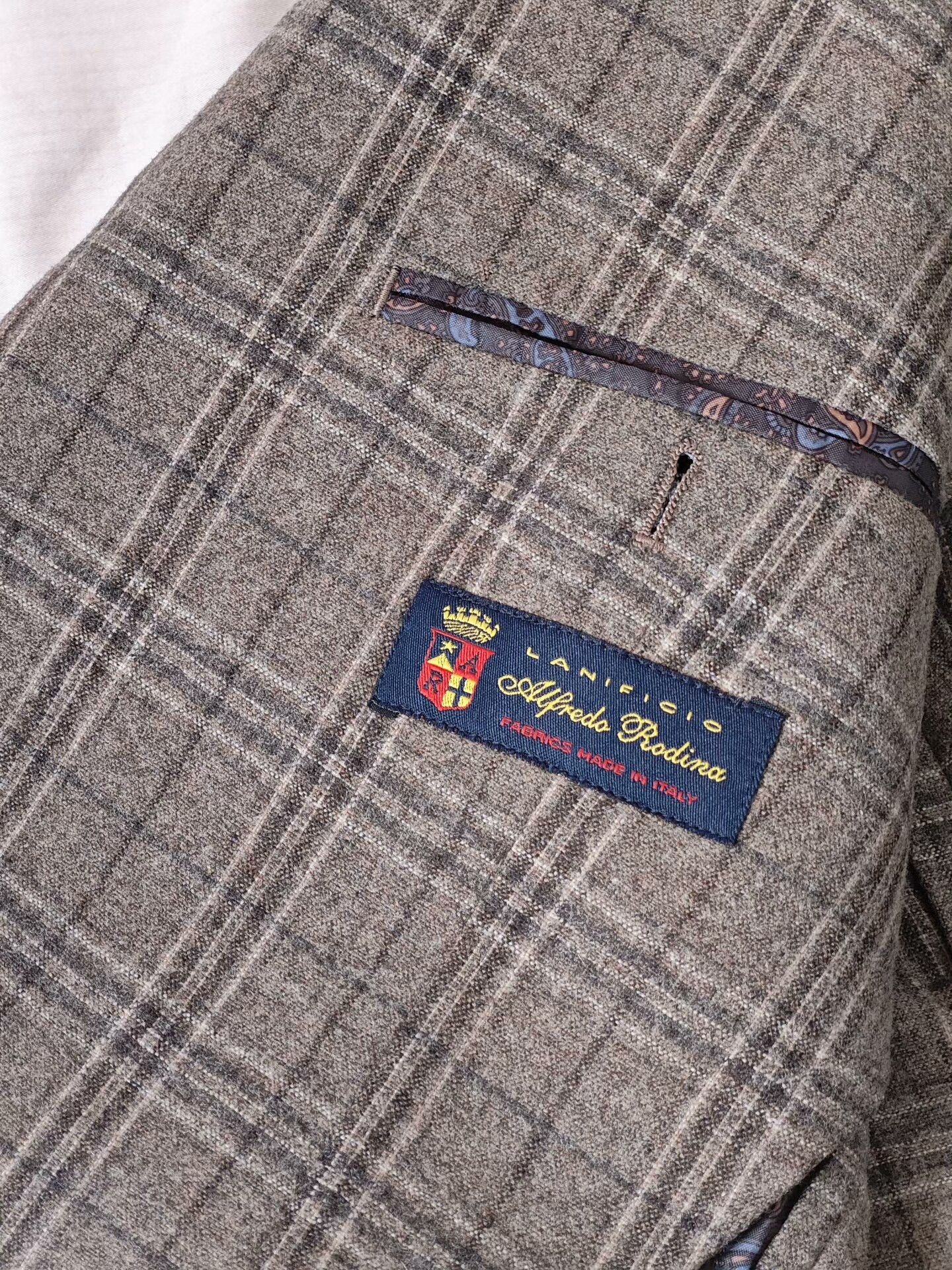 Alfredo Bannister Custom Italian Gray Wool Suit Jacket Size US S / EU 44-46 / 1 - 7 Thumbnail