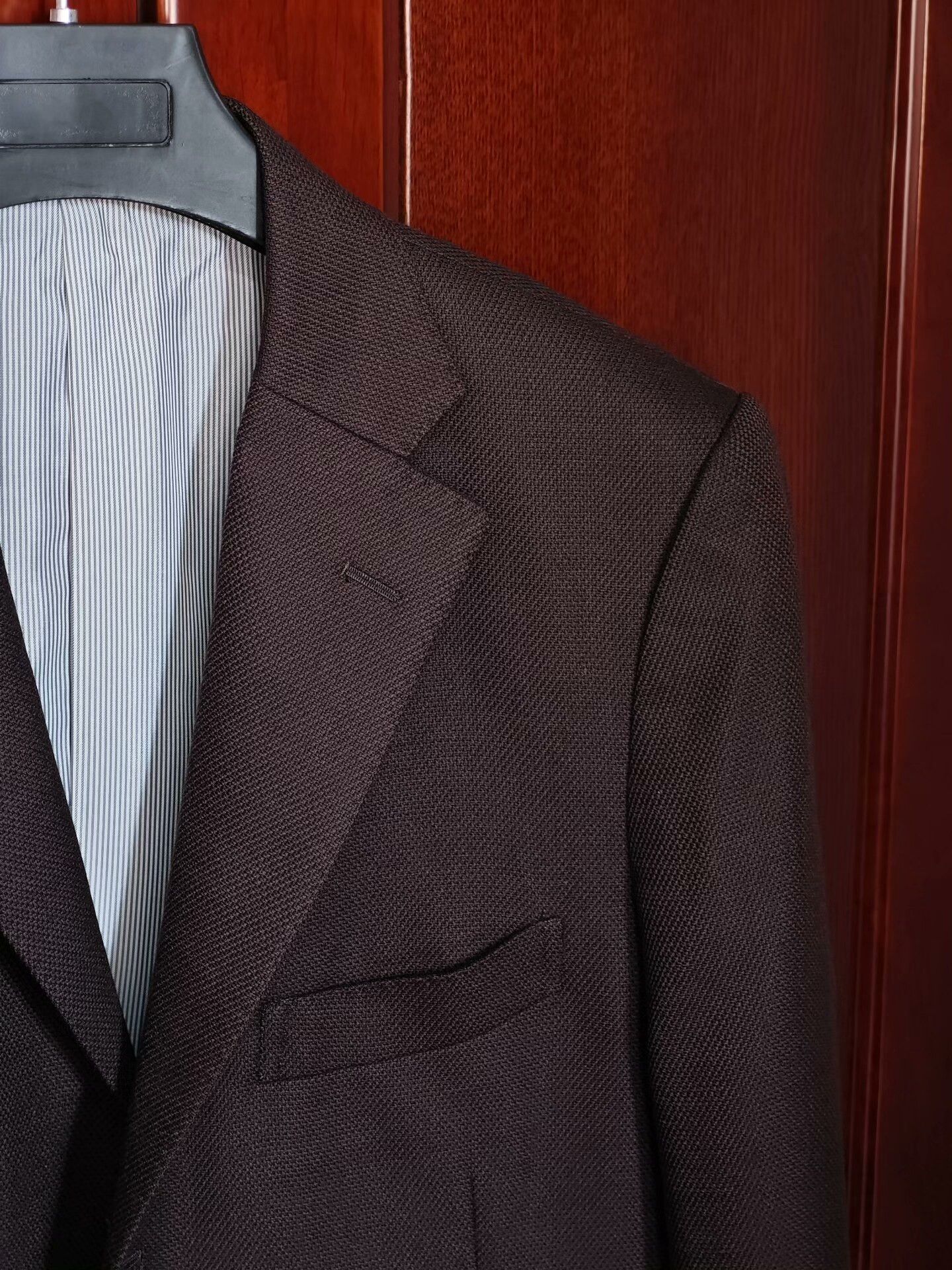 Luciano Barbera Brown Half-Lined Wool Suit Jacket Size US M / EU 48-50 / 2 - 2 Thumbnail