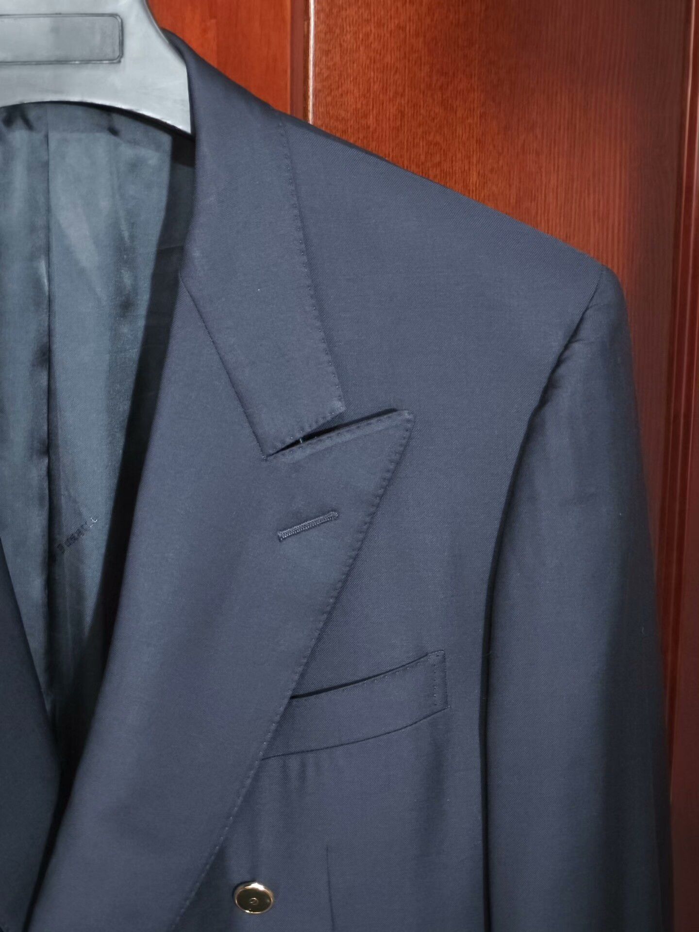 Ermenegildo Zegna Dunhill Navy Wool Double-Breasted Suit Size US L / EU 52-54 / 3 - 2 Thumbnail