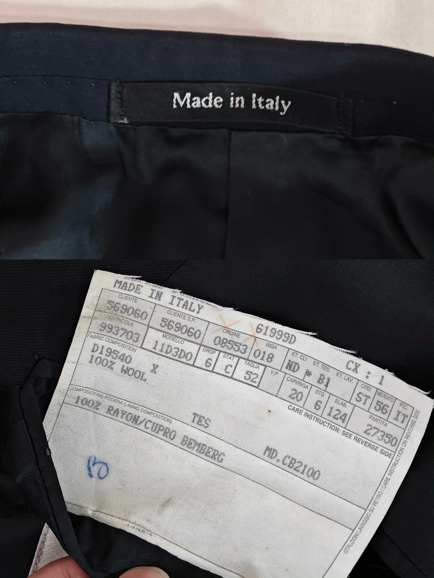 Ermenegildo Zegna Dunhill Navy Wool Double-Breasted Suit Size US L / EU 52-54 / 3 - 8 Thumbnail