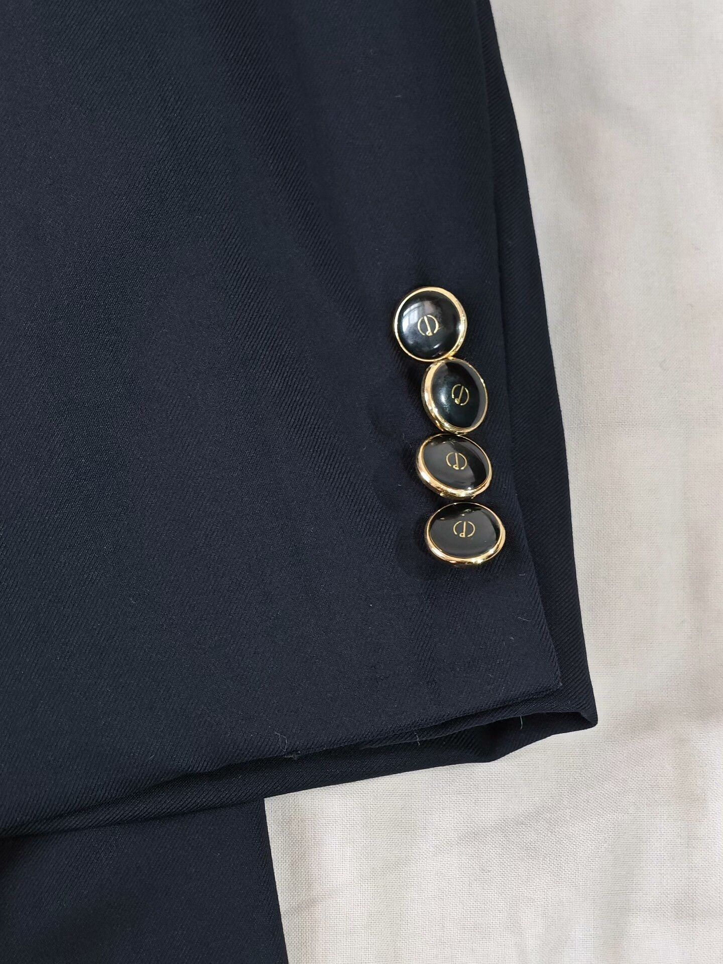 Ermenegildo Zegna Dunhill Navy Wool Double-Breasted Suit Size US L / EU 52-54 / 3 - 5 Thumbnail