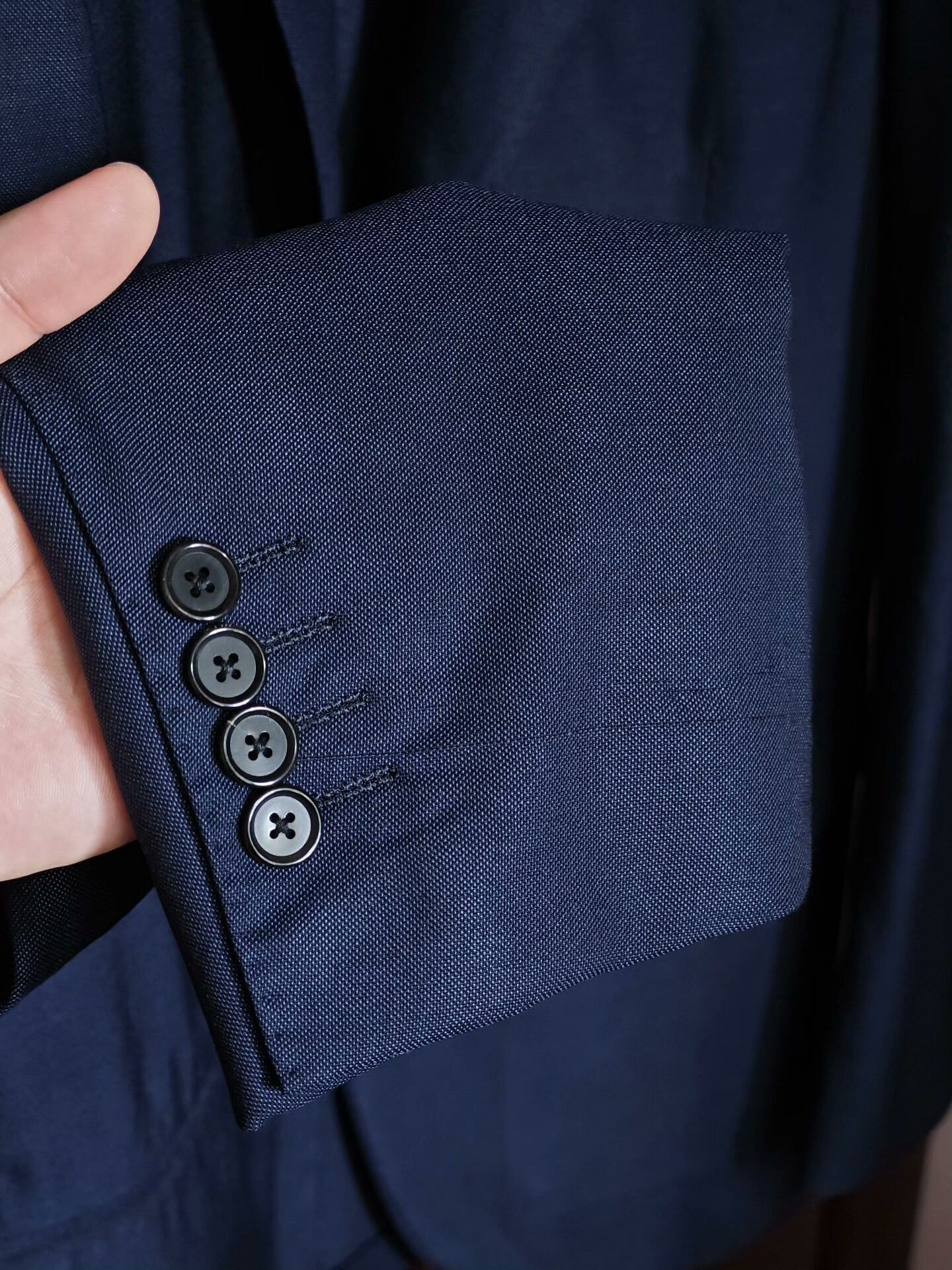 Ring Jacket Navy Wool Silk Blend Suit Jacket Size US M / EU 48-50 / 2 - 4 Thumbnail