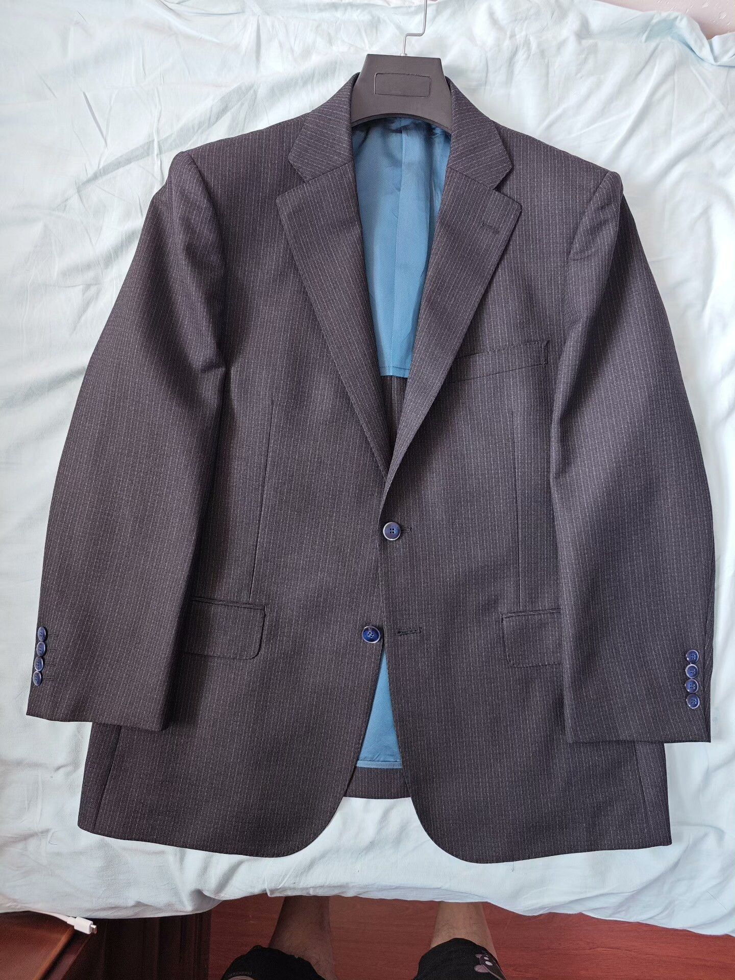 SCABAL Custom SCABAL Gray Wool Suit Jacket Size US XL / EU 56 / 4 - 5 Thumbnail