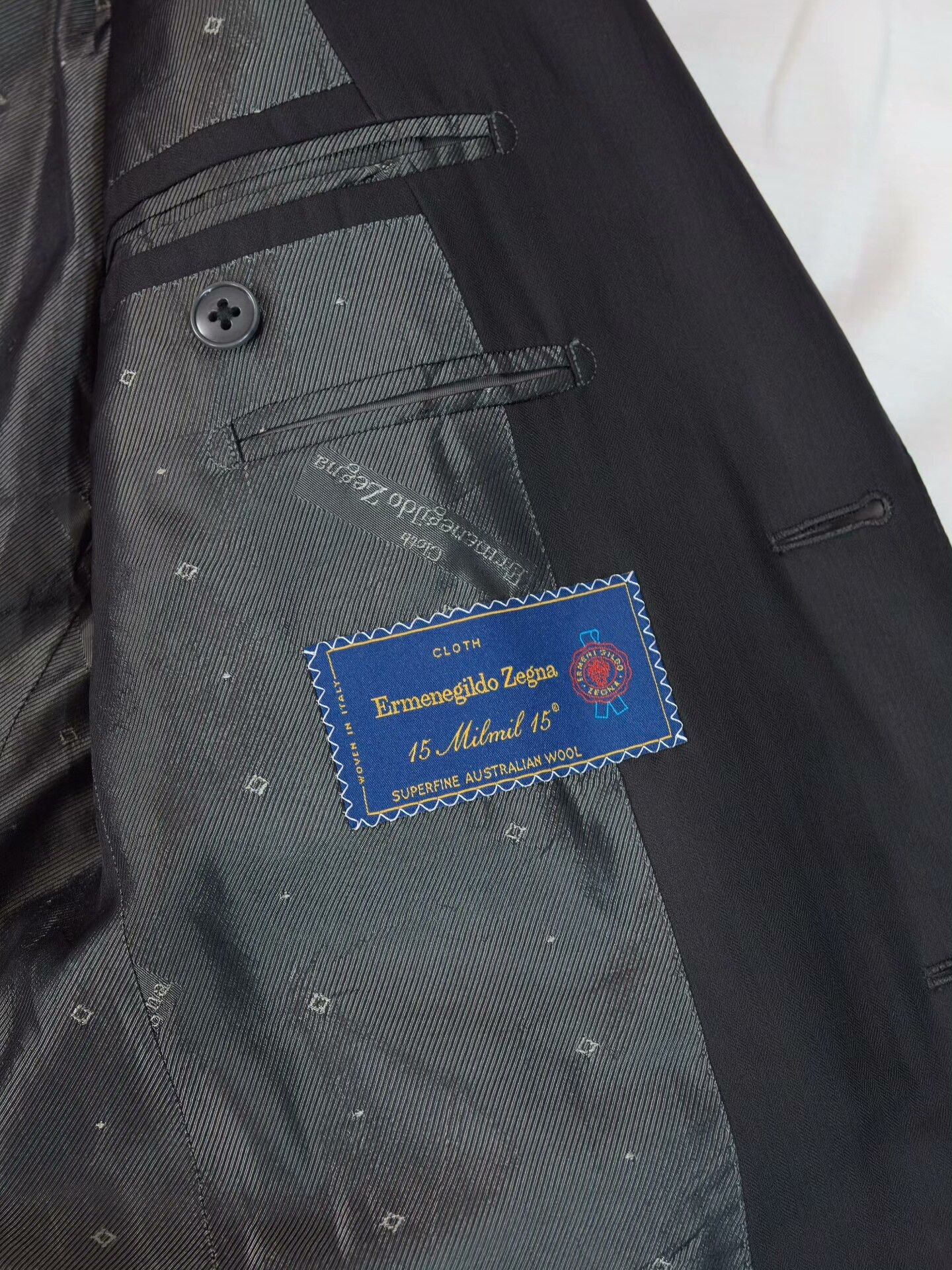 Ermenegildo Zegna Zegna Black Wool Custom Suit Size US S / EU 44-46 / 1 - 8 Thumbnail