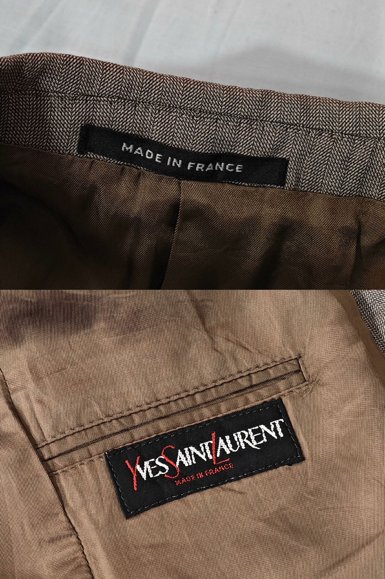 Yves Saint Laurent YSL Vintage Wool Suit in Gray Size US S / EU 44-46 / 1 - 4 Thumbnail