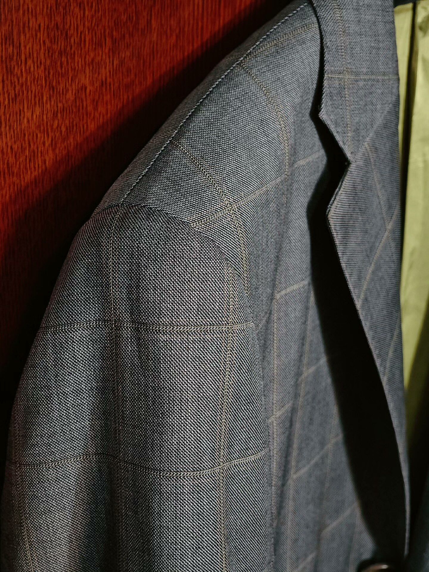 Boglioli Custom Gray Wool Blazer with Green Check Size US S / EU 44-46 / 1 - 7 Thumbnail