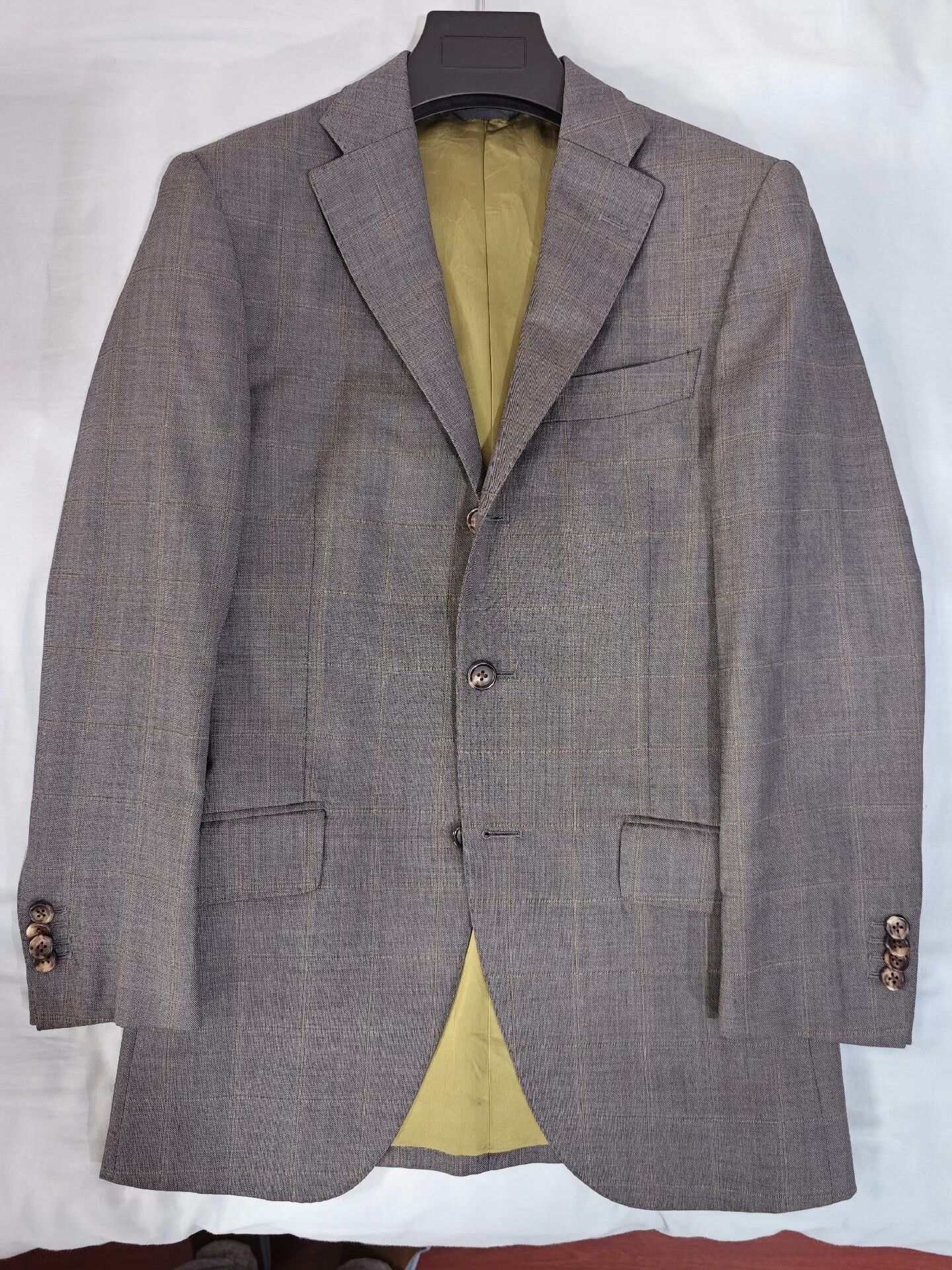 Boglioli Custom Gray Wool Blazer with Green Check Size US S / EU 44-46 / 1 - 2 Thumbnail