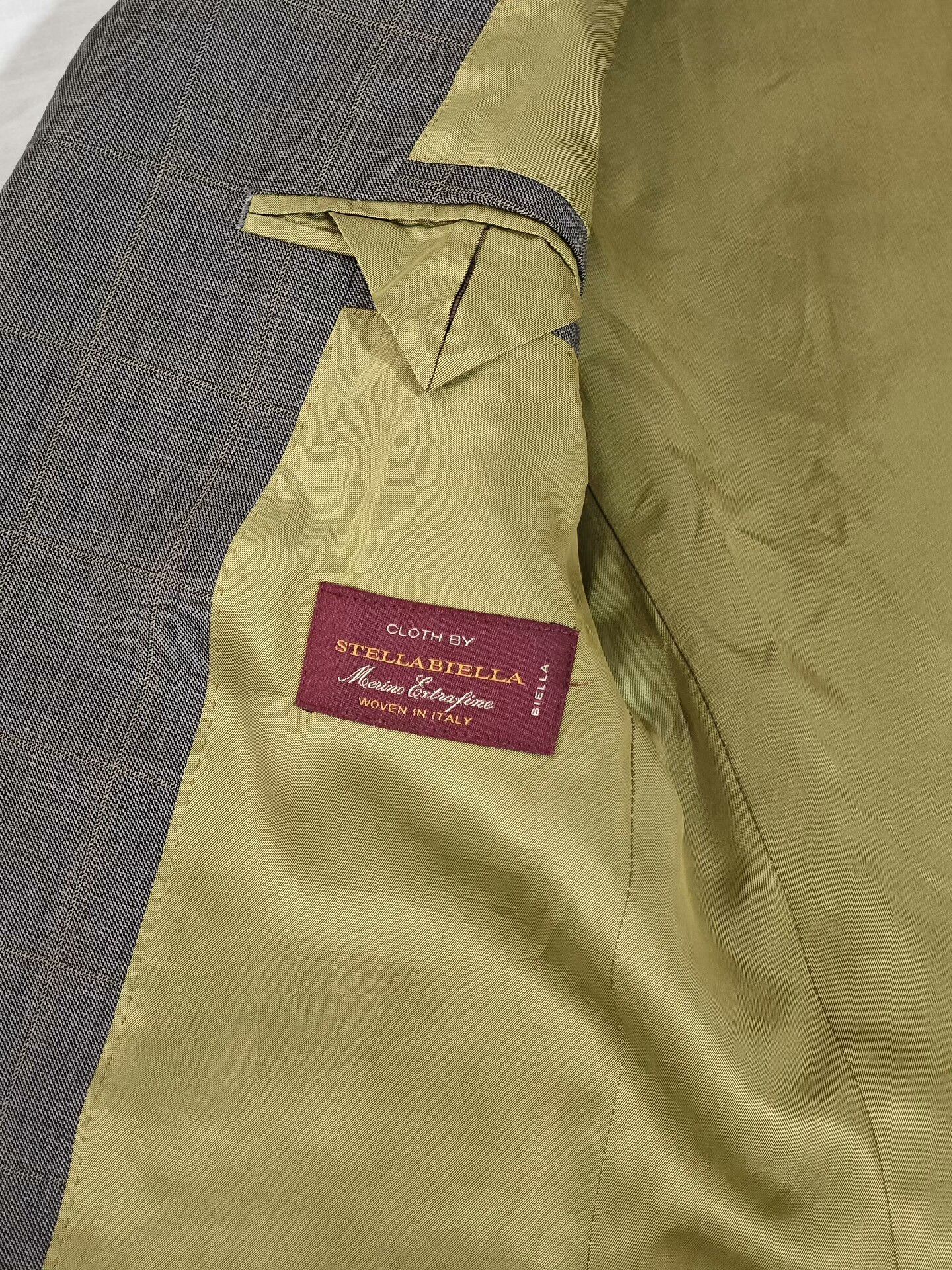 Boglioli Custom Gray Wool Blazer with Green Check Size US S / EU 44-46 / 1 - 5 Thumbnail