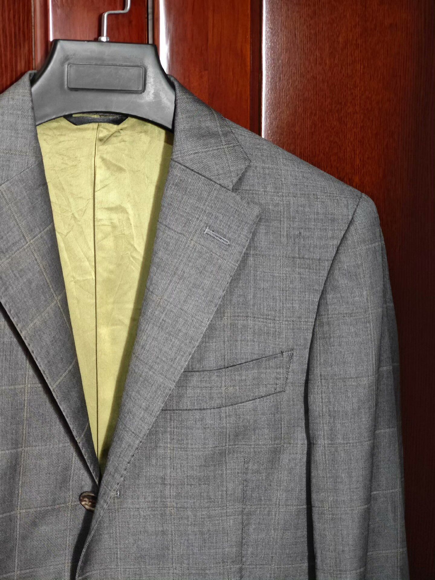 Boglioli Custom Gray Wool Blazer with Green Check Size US S / EU 44-46 / 1 - 3 Thumbnail