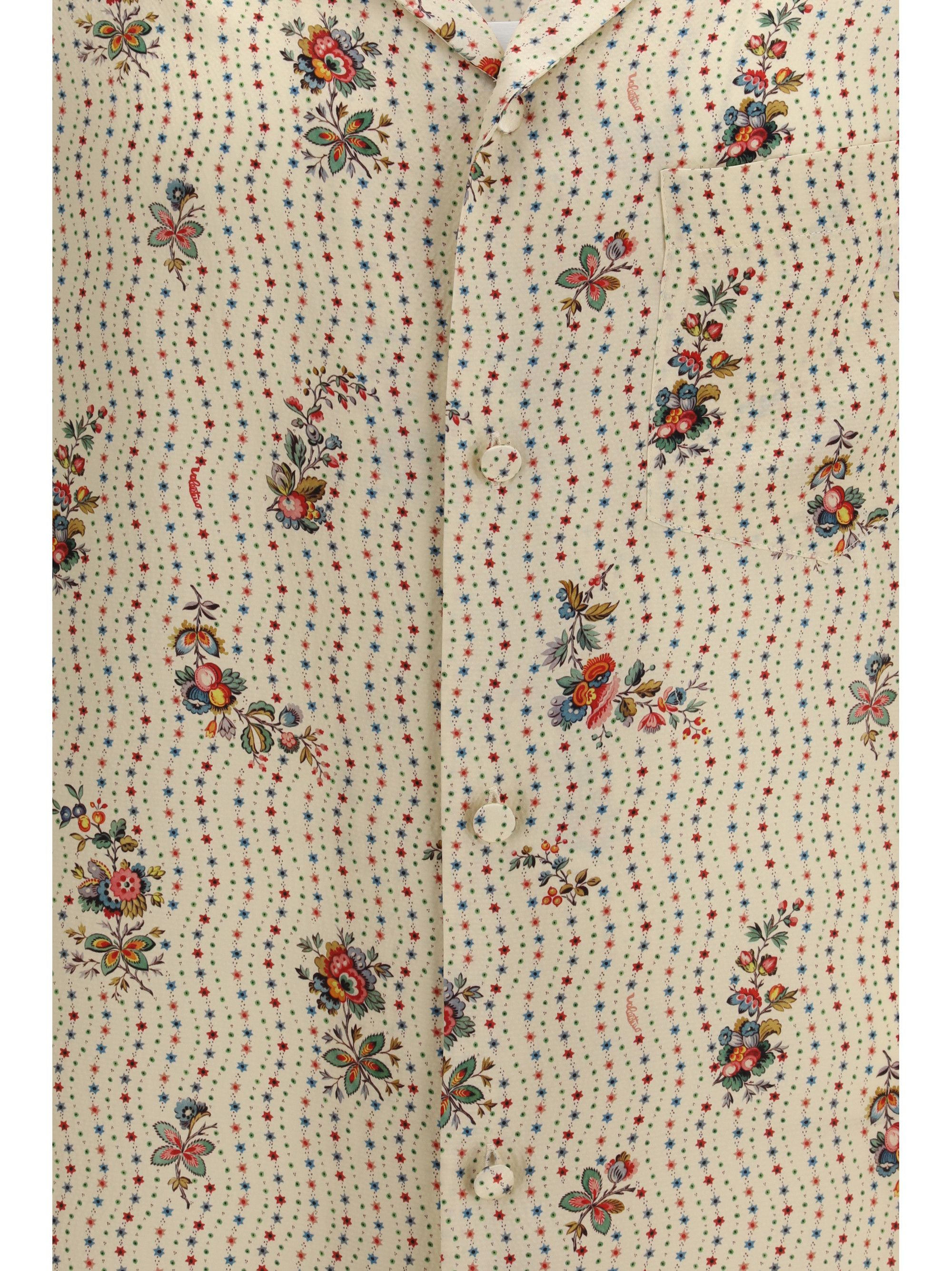 Valentino Papier Floral print silk bowling Shirt Size US L / EU 52-54 / 3 - 3 Thumbnail