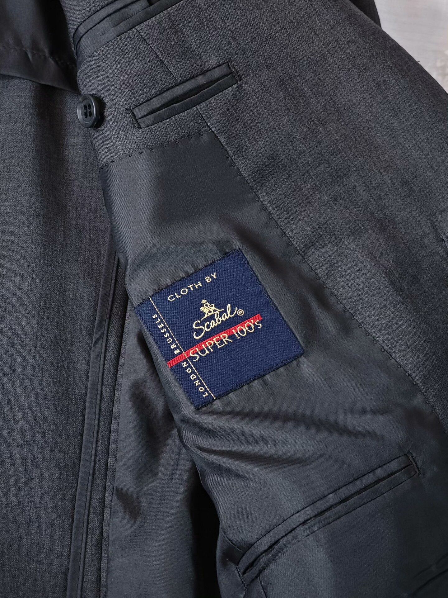 SCABAL SCABAL Gray Custom Wool Suit Size US M / EU 48-50 / 2 - 7 Thumbnail