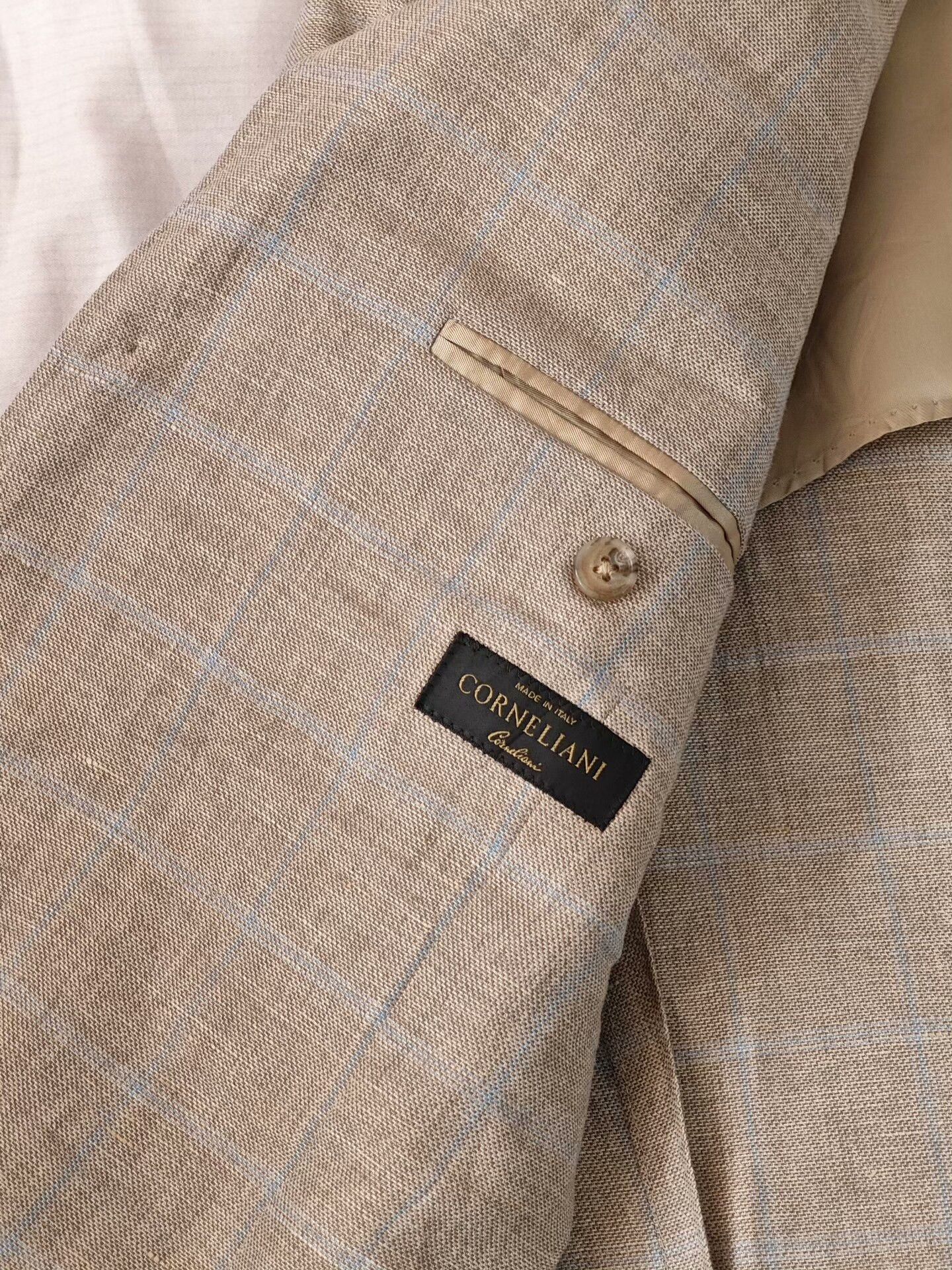 Corneliani Corneliani Italian Wool-Linen Suit Jacket Size US M / EU 48-50 / 2 - 7 Thumbnail