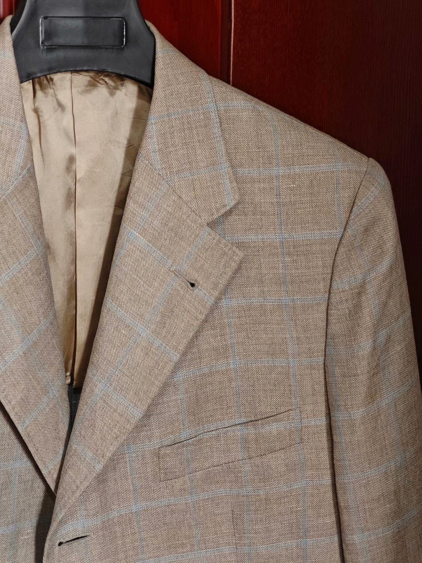 Corneliani Corneliani Italian Wool-Linen Suit Jacket Size US M / EU 48-50 / 2 - 2 Thumbnail