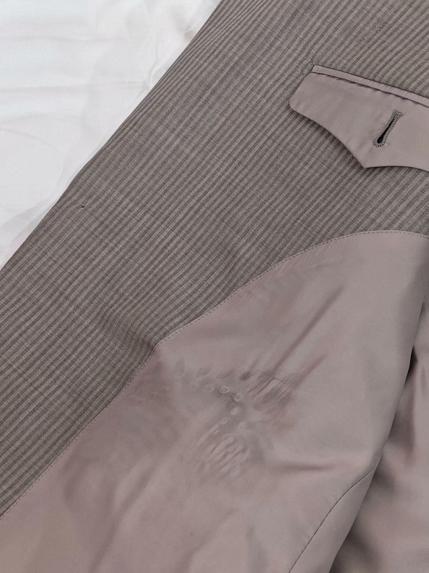Ermenegildo Zegna Gray Striped Wool Suit Jacket Size US L / EU 52-54 / 3 - 8 Thumbnail