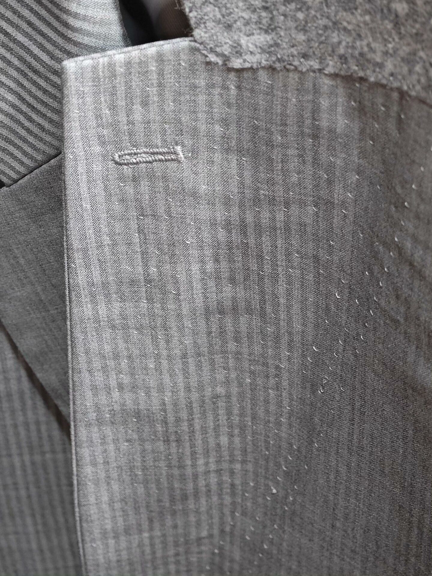 Ermenegildo Zegna Gray Striped Wool Suit Jacket Size US L / EU 52-54 / 3 - 9 Thumbnail