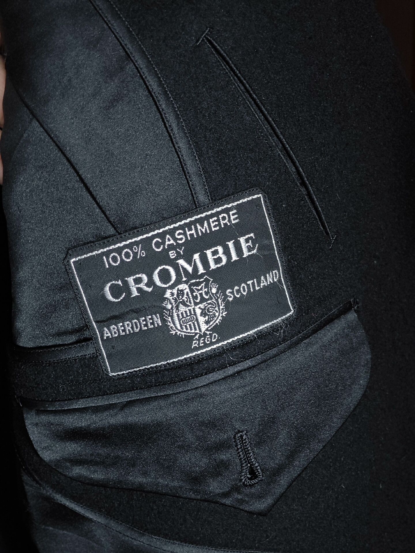 Crombie Custom Black Cashmere Overcoat Size US M / EU 48-50 / 2 - 5 Thumbnail