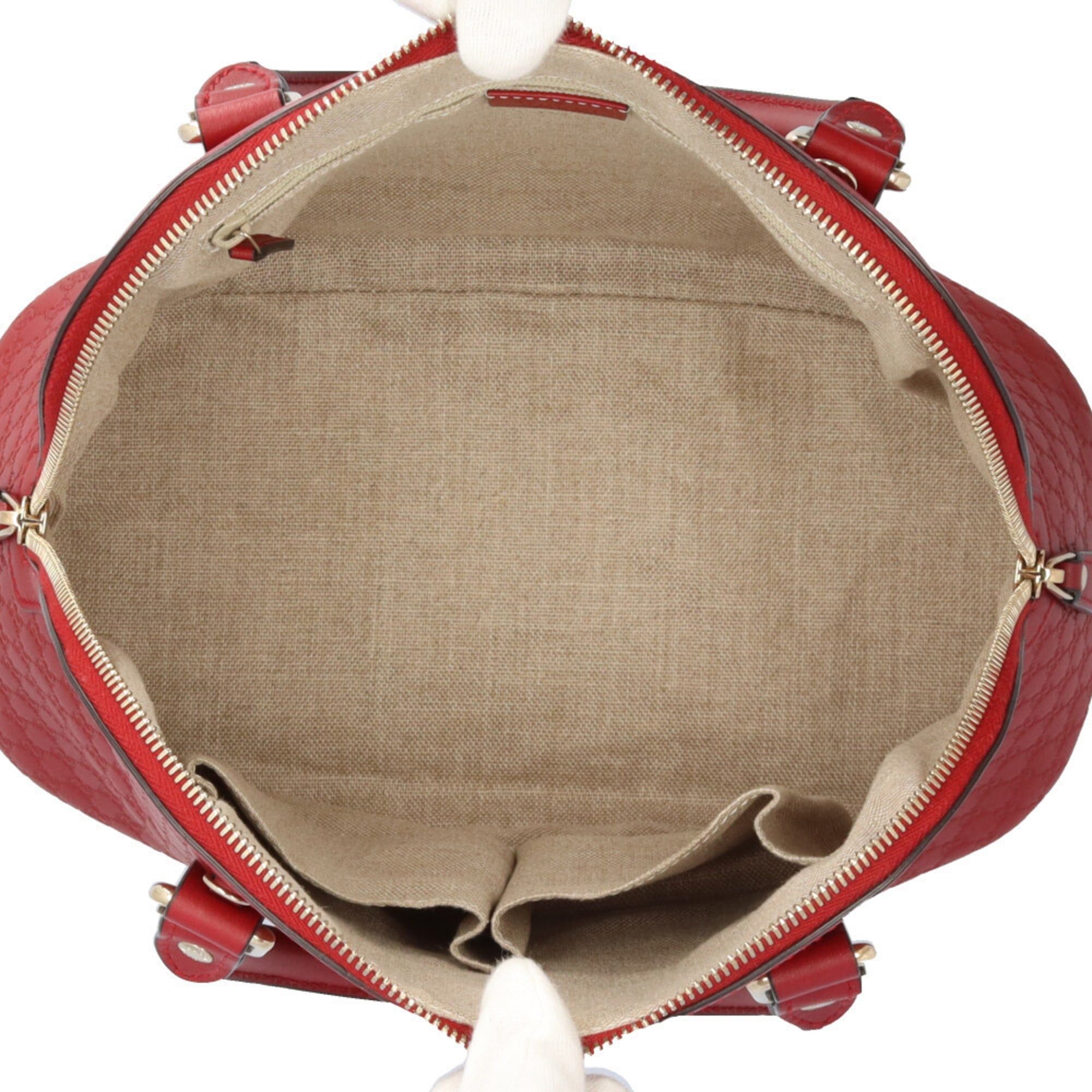 Gucci Gucci Micro Guccissima Shoulder Bag, Leather 449663, Red, Women's, Pre-owned, 2-Way Size ONE SIZE - 8 Thumbnail
