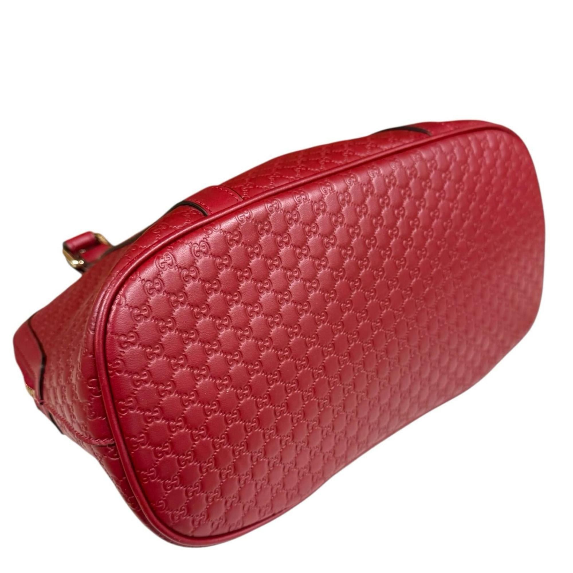 Gucci Gucci Micro Guccissima Shoulder Bag, Leather 449663, Red, Women's, Pre-owned, 2-Way Size ONE SIZE - 6 Thumbnail