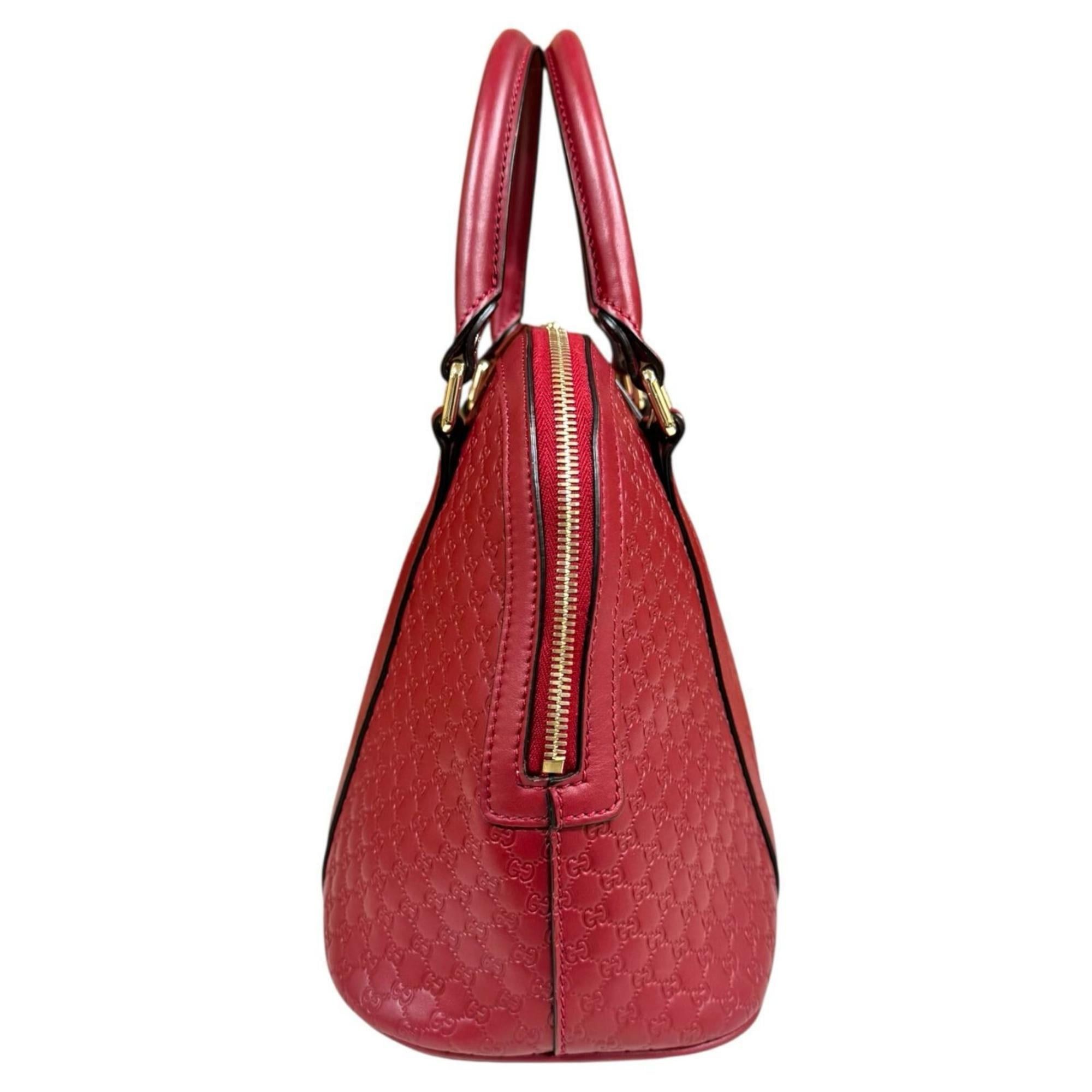 Gucci Gucci Micro Guccissima Shoulder Bag, Leather 449663, Red, Women's, Pre-owned, 2-Way Size ONE SIZE - 4 Thumbnail