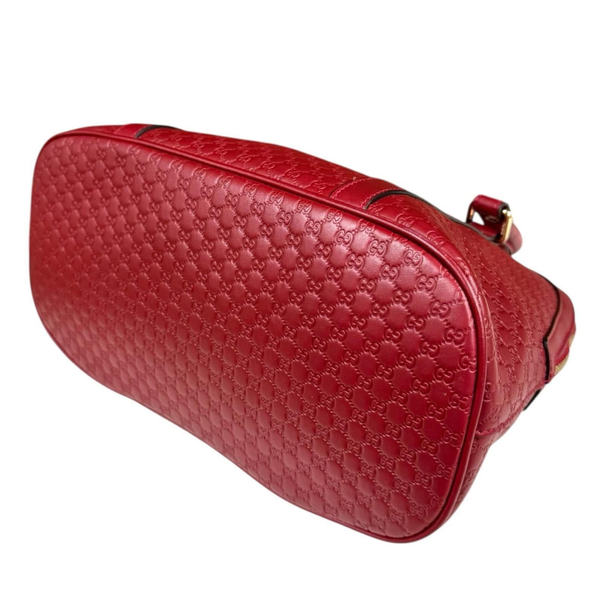 Gucci Gucci Micro Guccissima Shoulder Bag, Leather 449663, Red, Women's, Pre-owned, 2-Way Size ONE SIZE - 7 Thumbnail