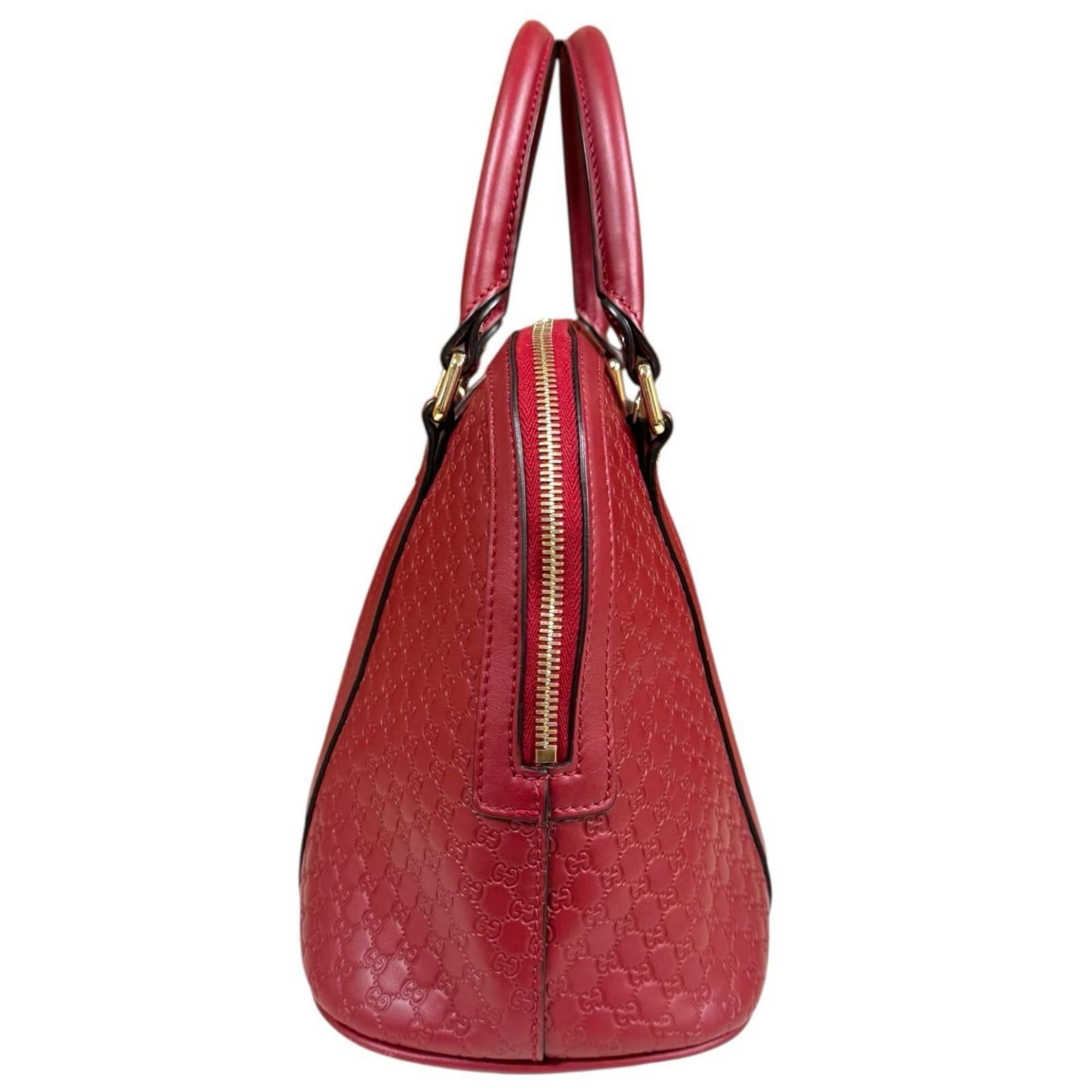Gucci Gucci Micro Guccissima Shoulder Bag, Leather 449663, Red, Women's, Pre-owned, 2-Way Size ONE SIZE - 5 Thumbnail