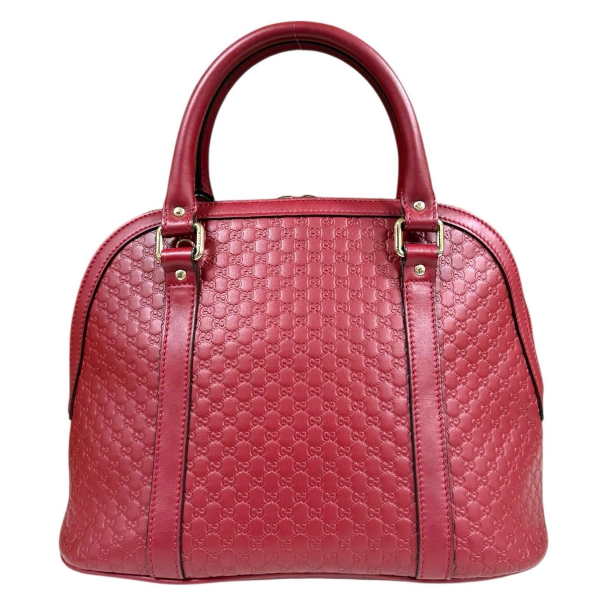 Gucci Gucci Micro Guccissima Shoulder Bag, Leather 449663, Red, Women's, Pre-owned, 2-Way Size ONE SIZE - 3 Thumbnail