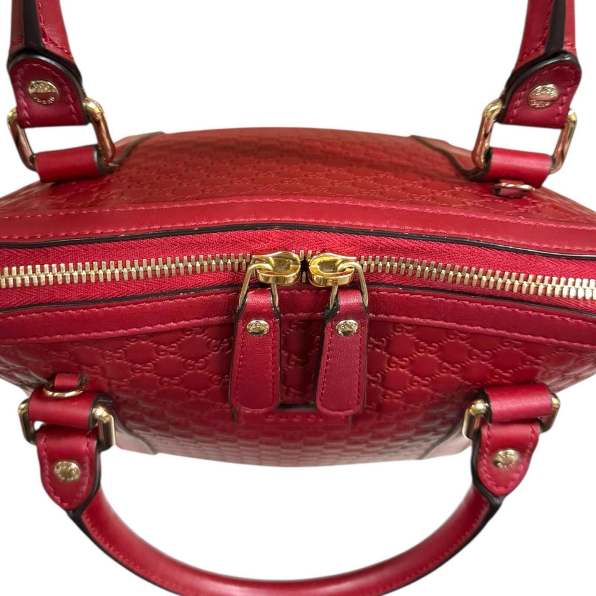 Gucci Gucci Micro Guccissima Shoulder Bag, Leather 449663, Red, Women's, Pre-owned, 2-Way Size ONE SIZE - 13 Thumbnail