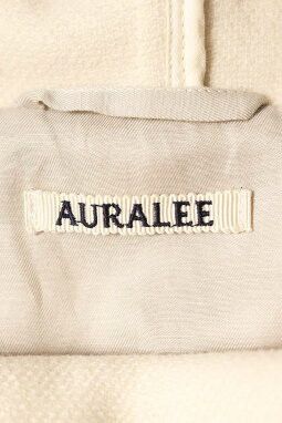 AURALEE Hooded Coat Wool Silk White Size 0