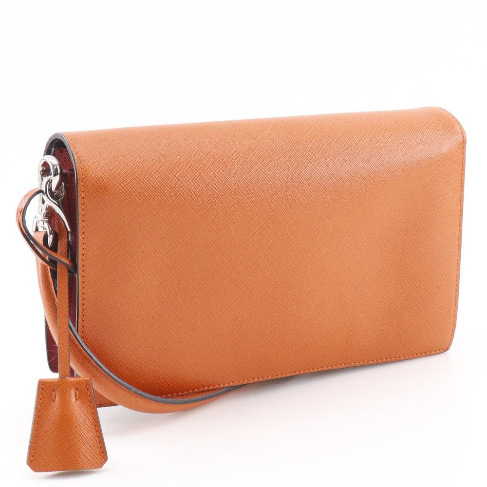 Prada Prada Prada 2WAY Clutch Saffiano 2way shoulder bag Leather Shoulder Bag BN924K DUTY FREE for USA Size ONE SIZE - 3 Thumbnail
