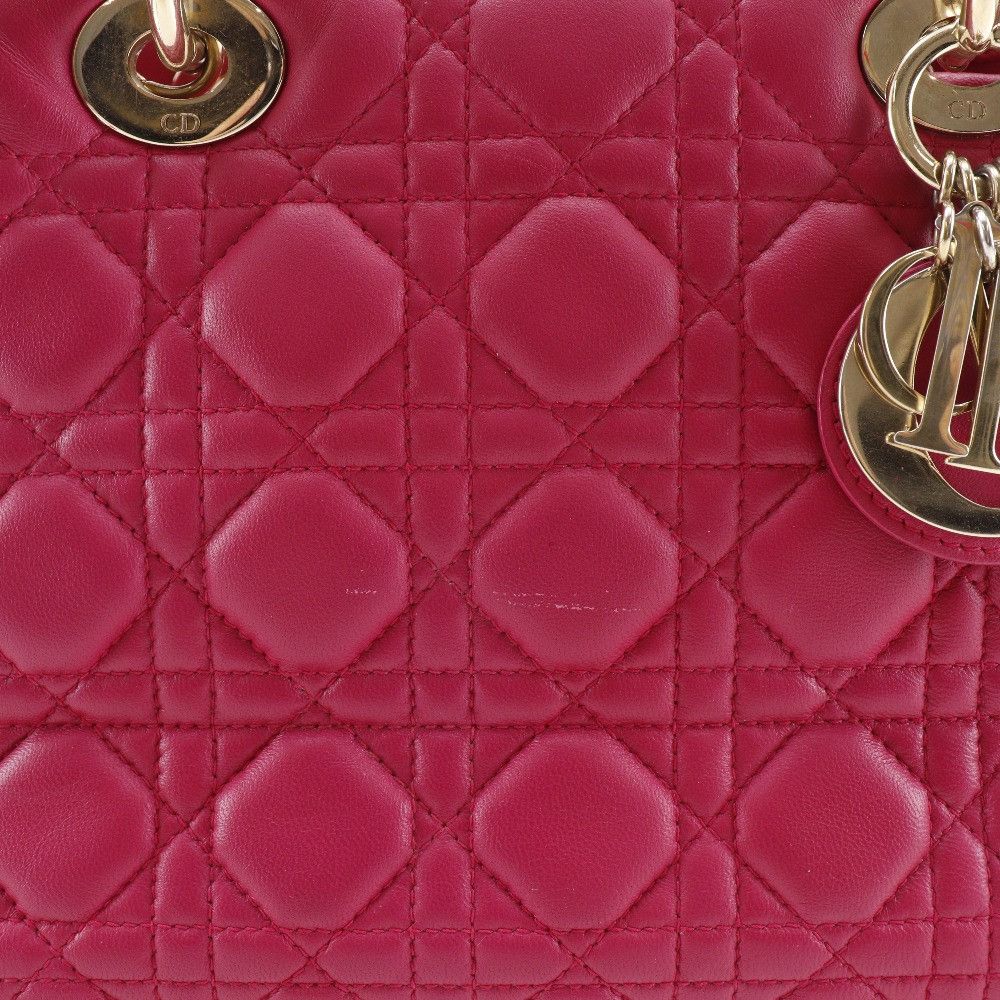 Dior Dior Christian Dior Lady Dior Cannage Lambskin 2way bag Leather Handbag DUTY FREE for USA Size ONE SIZE - 16 Thumbnail