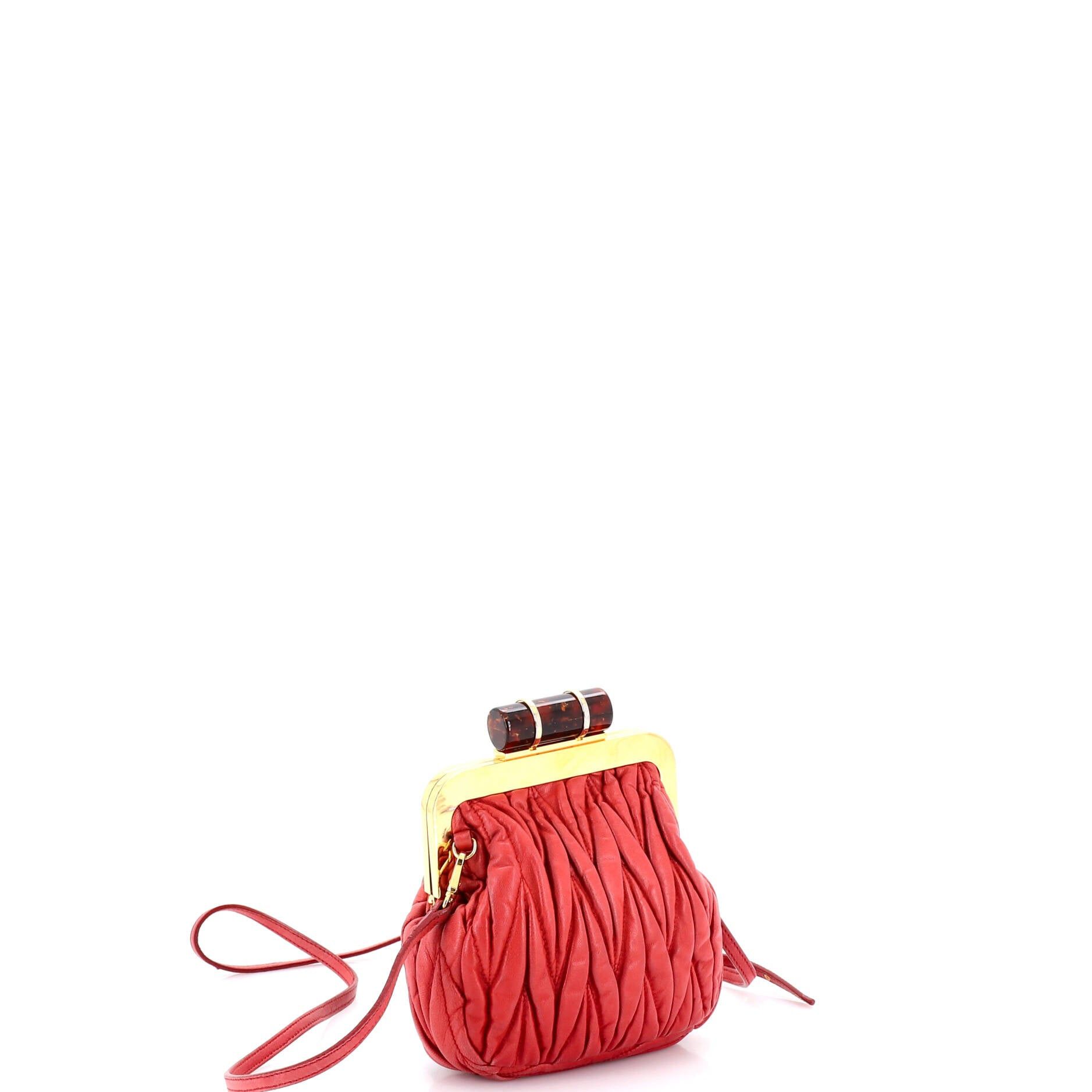 Miu Miu Kisslock Frame Clutch with Chain Size ONE SIZE - 2 Thumbnail