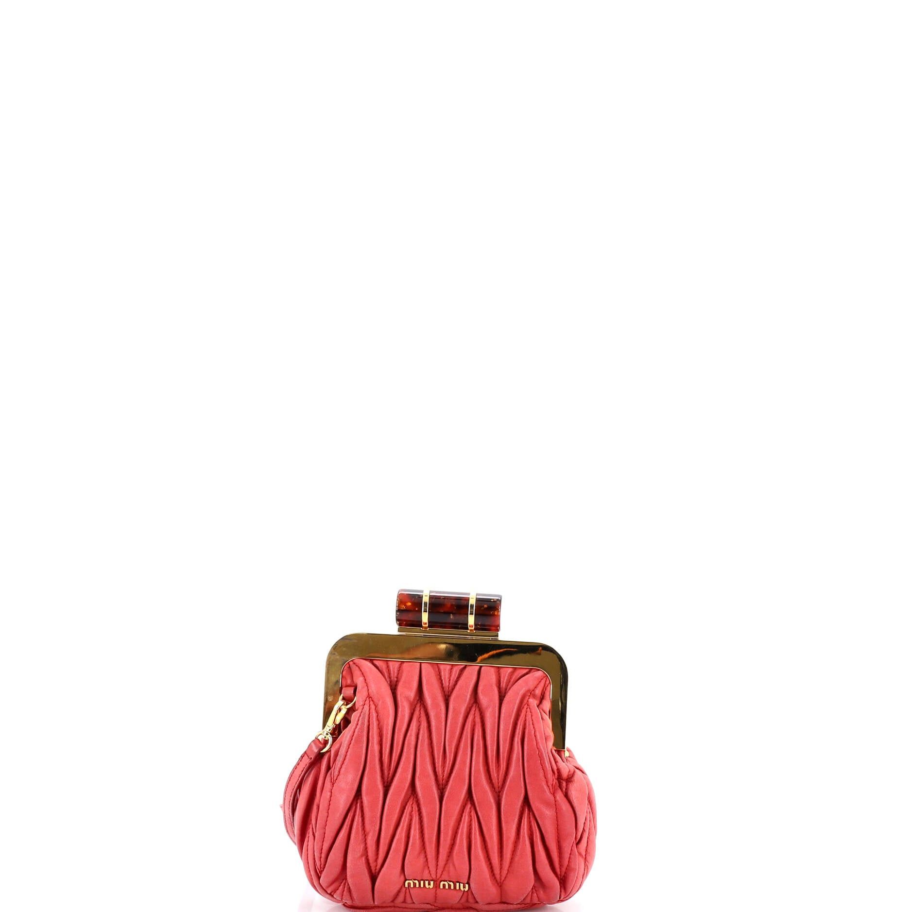 Miu Miu Kisslock Frame Clutch with Chain Size ONE SIZE - 3 Thumbnail