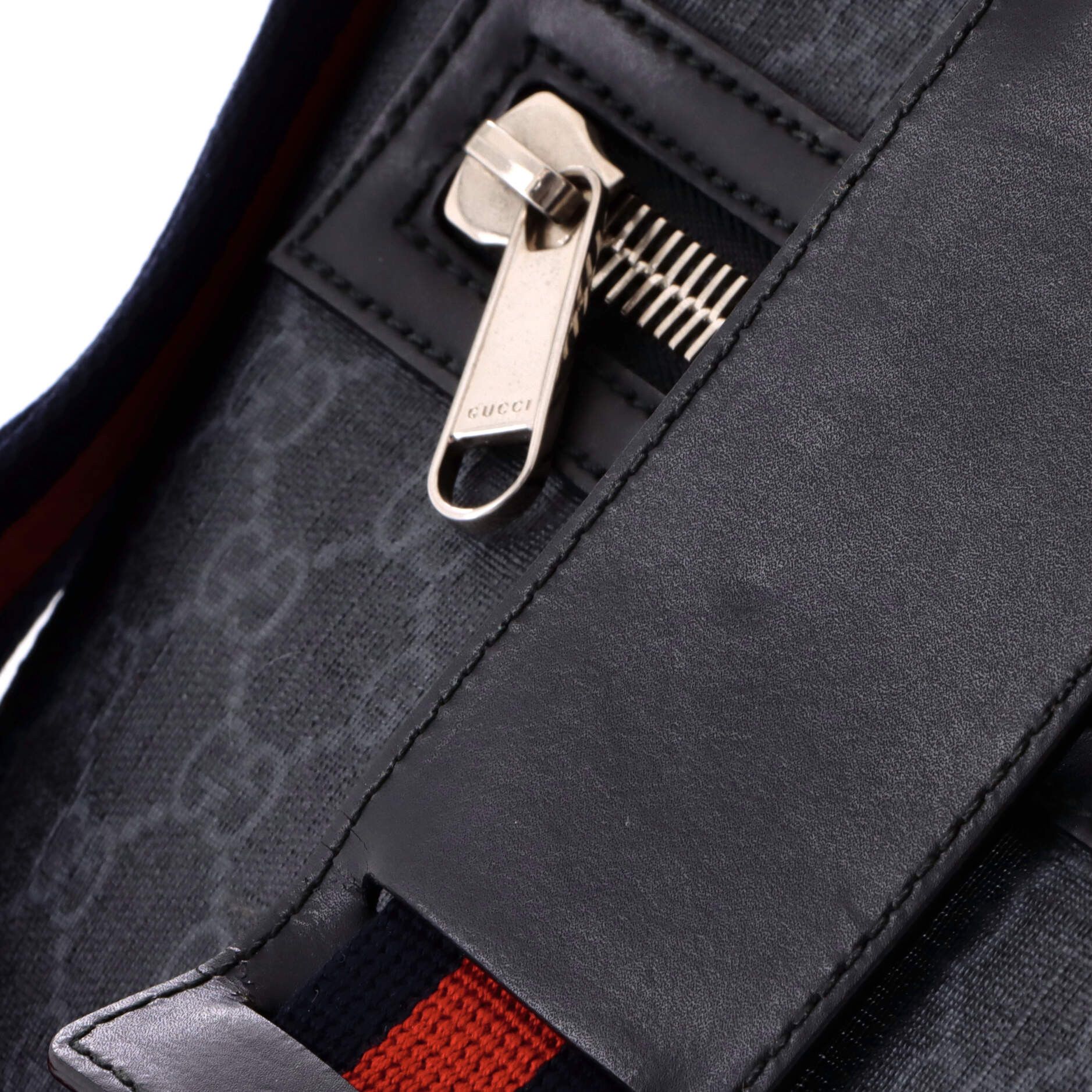 Gucci Web Strap Front Zip Messenger Bag Size ONE SIZE - 8 Thumbnail