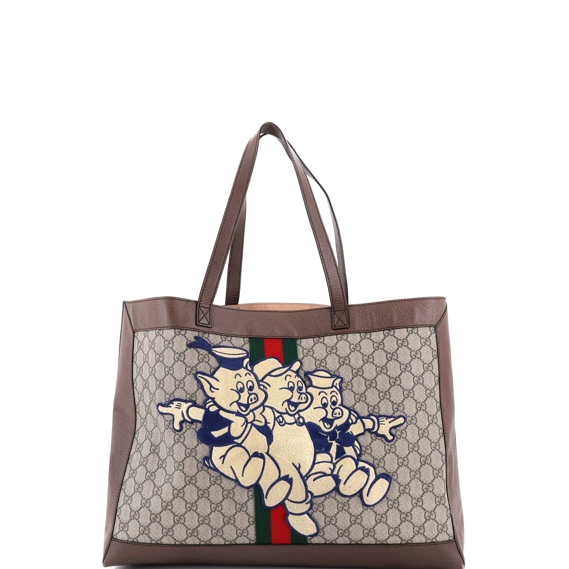 Gucci Disney Three Little Pigs Ophidia Soft Open Tote Size ONE SIZE - 4 Thumbnail