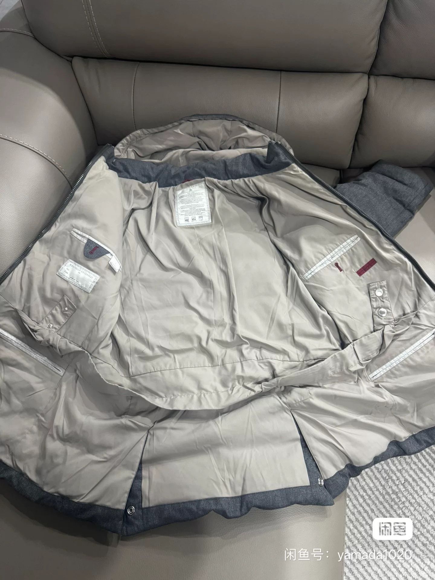 Brunello Cucinelli Brunello Cucinelli Wool Cashmere Down Jacket Size US L / EU 52-54 / 3 - 6 Thumbnail