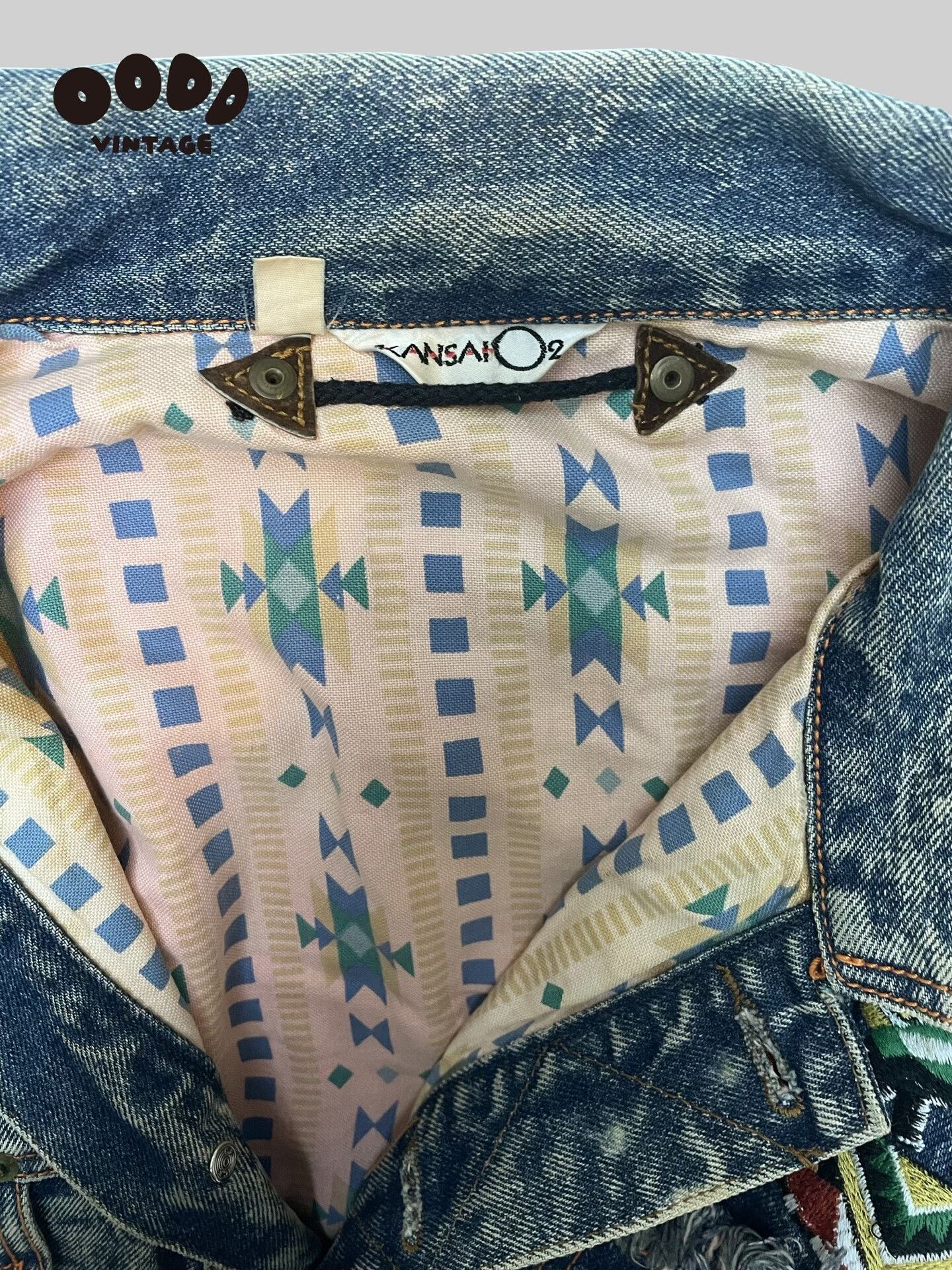 Kansai Yamamoto Kansai Yamamoto Vintage Embroidered Denim Jacket Size US M / EU 48-50 / 2 - 8 Thumbnail