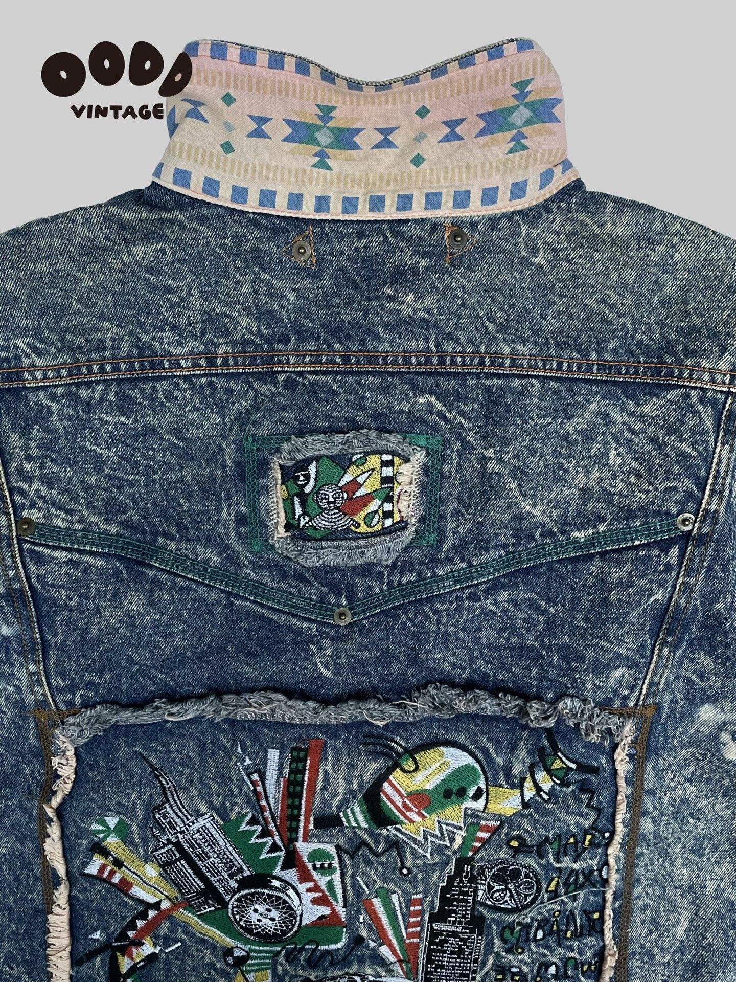 Kansai Yamamoto Kansai Yamamoto Vintage Embroidered Denim Jacket Size US M / EU 48-50 / 2 - 5 Thumbnail