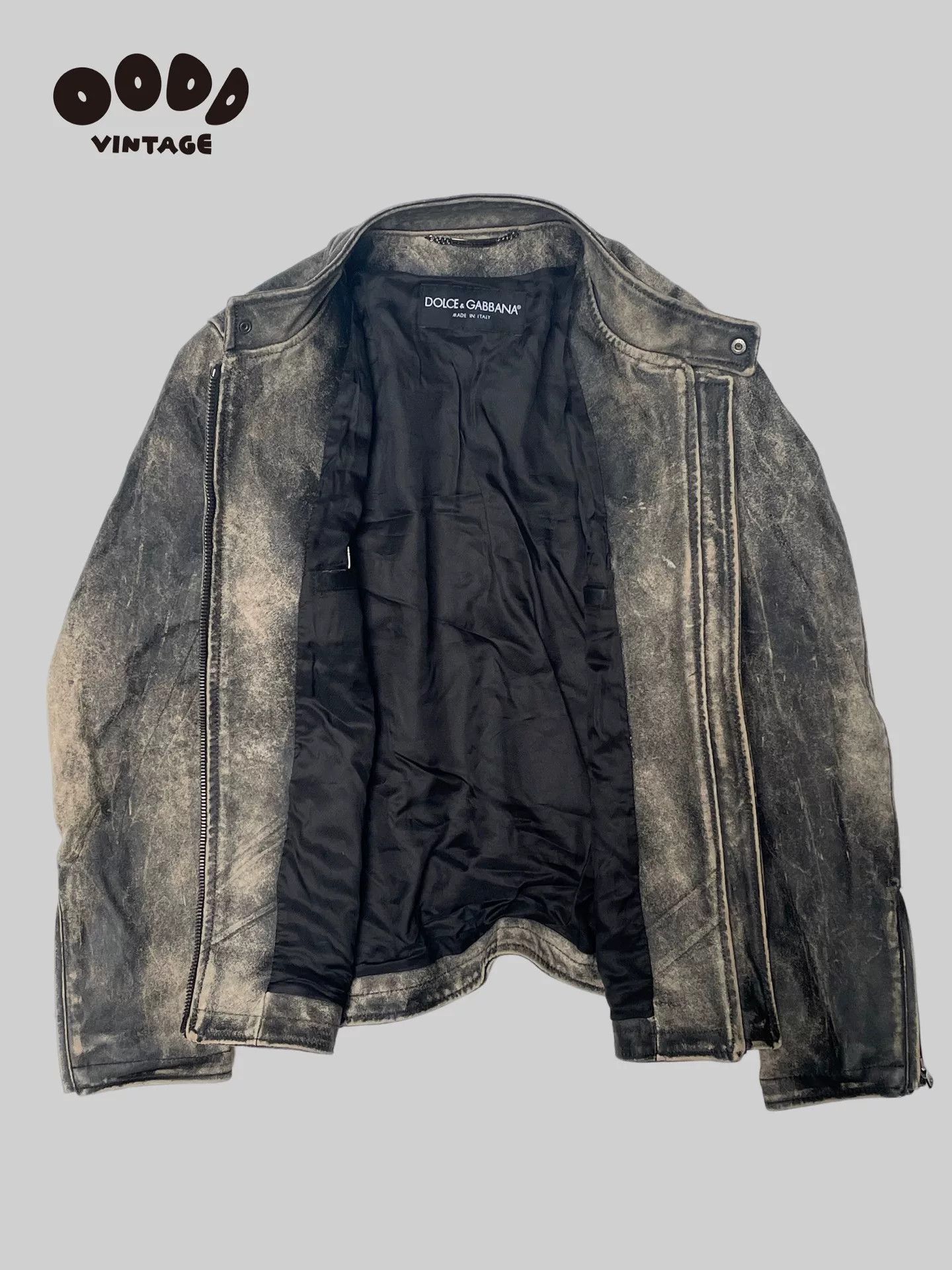 Dolce & Gabbana Dolce&Gabbana Distressed Leather Rider Jacket Size US M / EU 48-50 / 2 - 3 Thumbnail