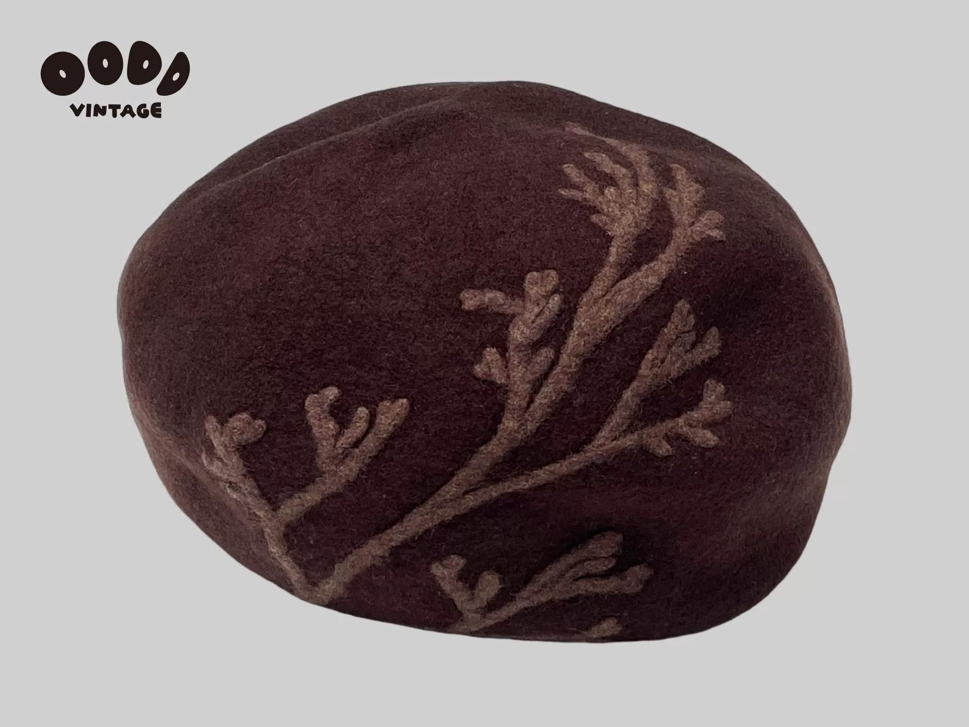 Kenzo Kenzo Wool Beret with Branch Pattern Size ONE SIZE - 3 Thumbnail