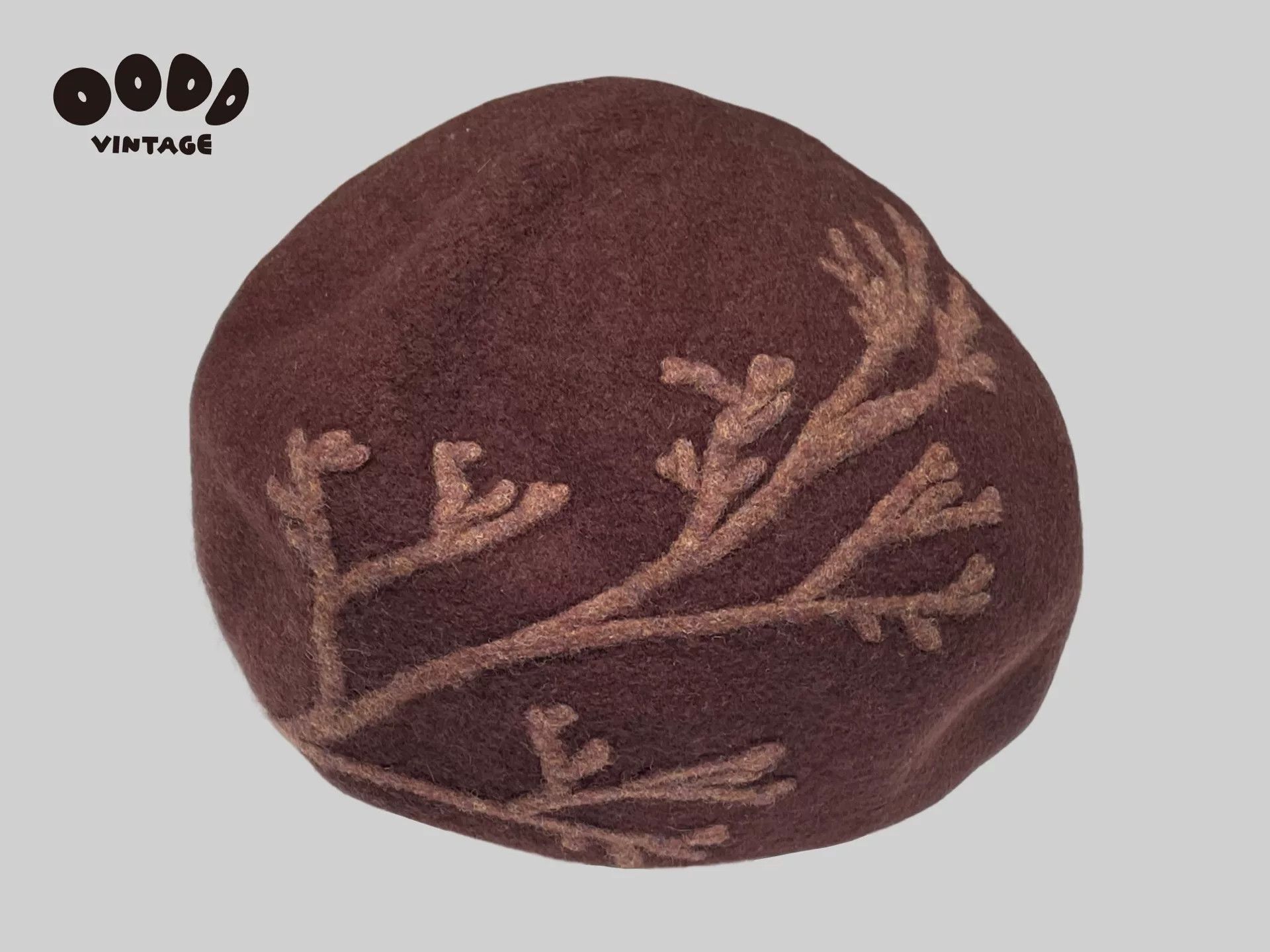 Kenzo Kenzo Wool Beret with Branch Pattern Size ONE SIZE - 4 Thumbnail