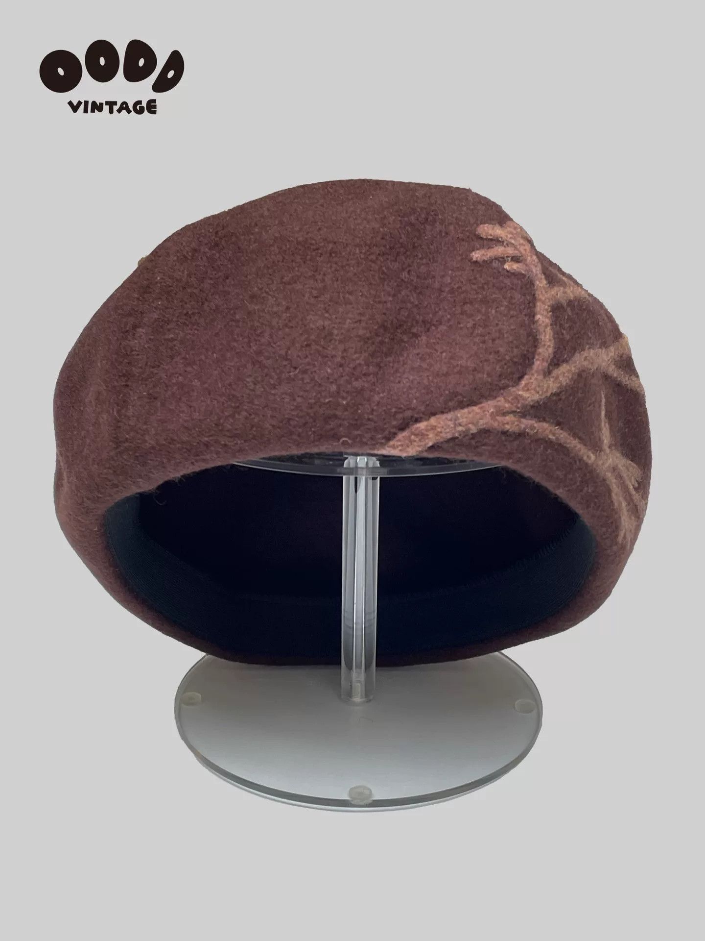 Kenzo Kenzo Wool Beret with Branch Pattern Size ONE SIZE - 2 Thumbnail