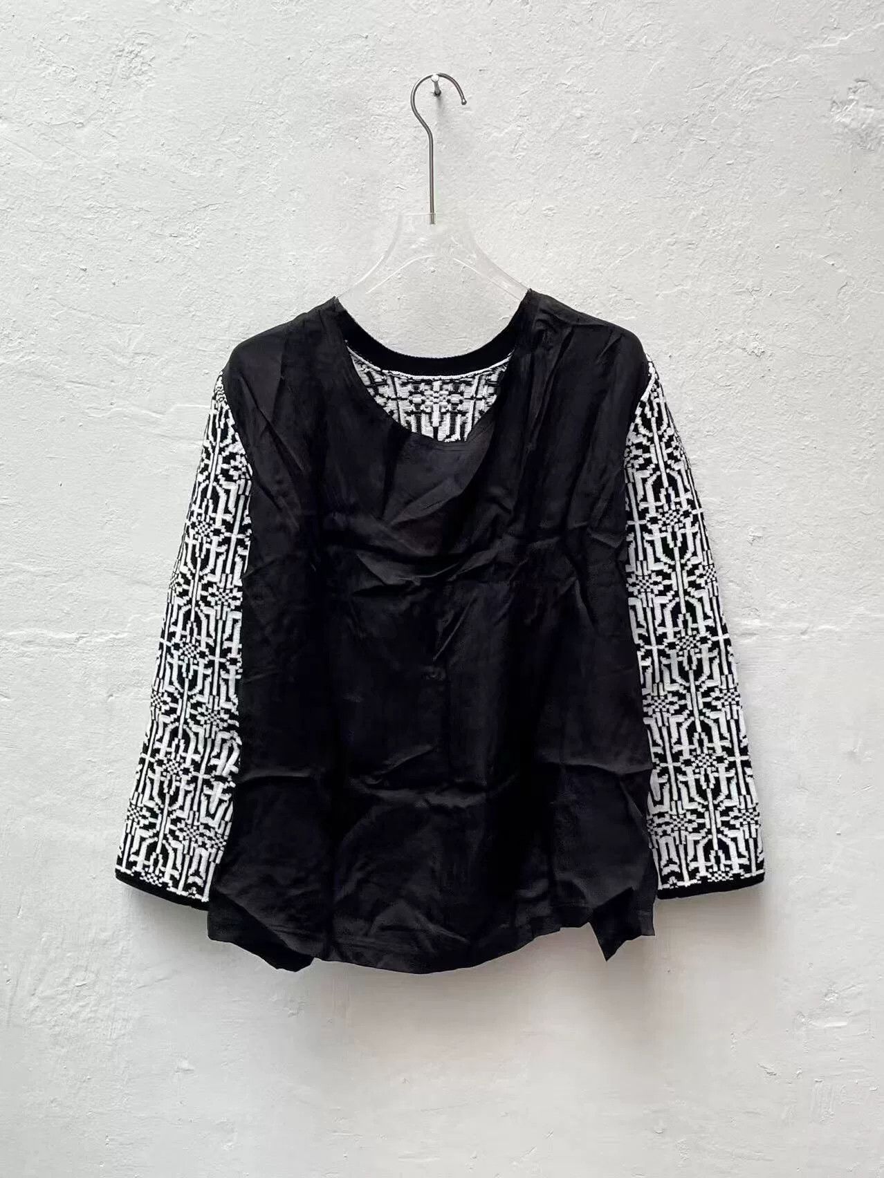 Comme des Garcons Comme des Garcons Plus Black White Sweater Size US M / EU 48-50 / 2 - 2 Thumbnail