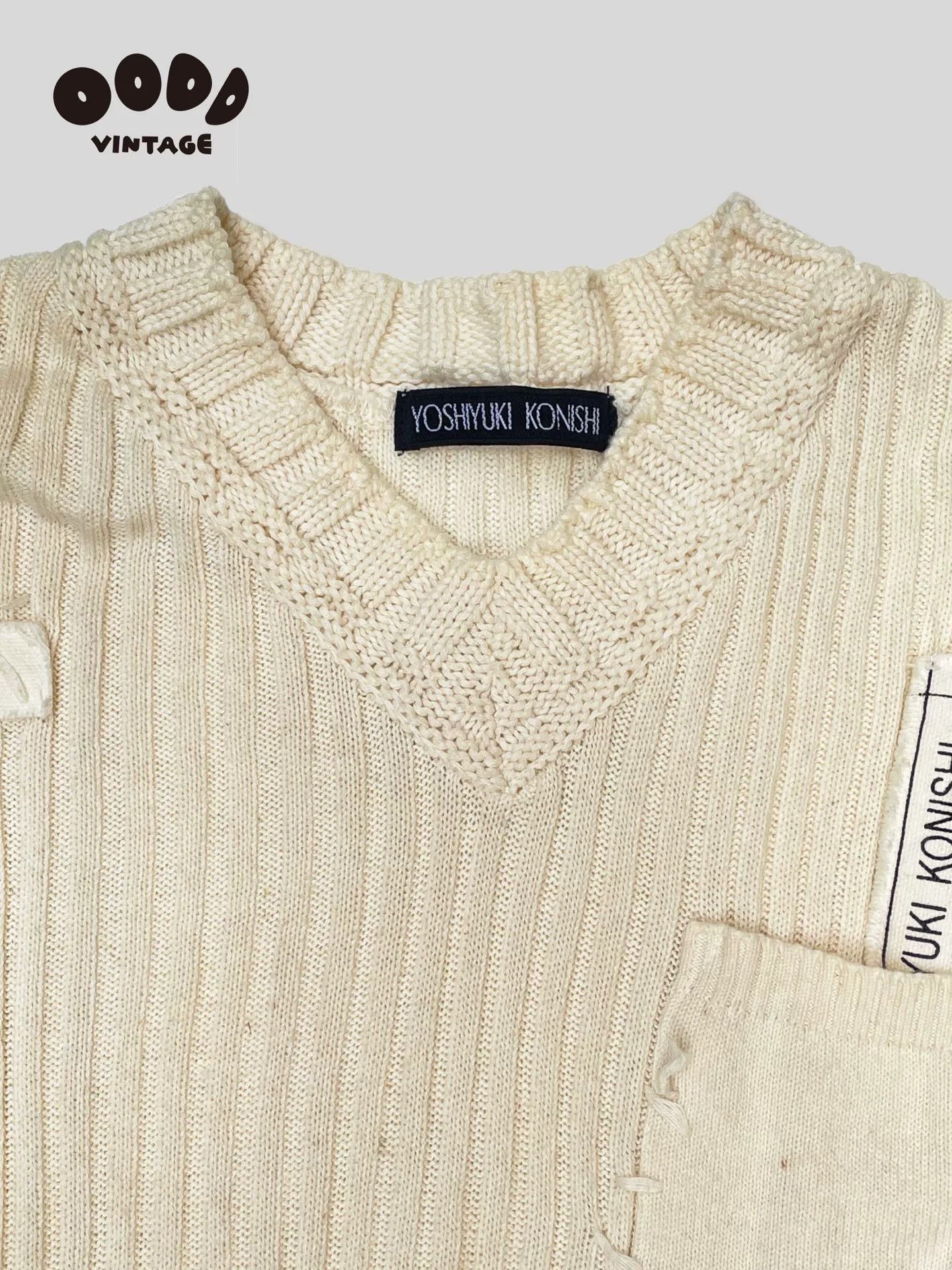 Yoshiyuki Konishi Yoshiyuki Konishi Patchwork Knit Sweater Size US M / EU 48-50 / 2 - 2 Thumbnail