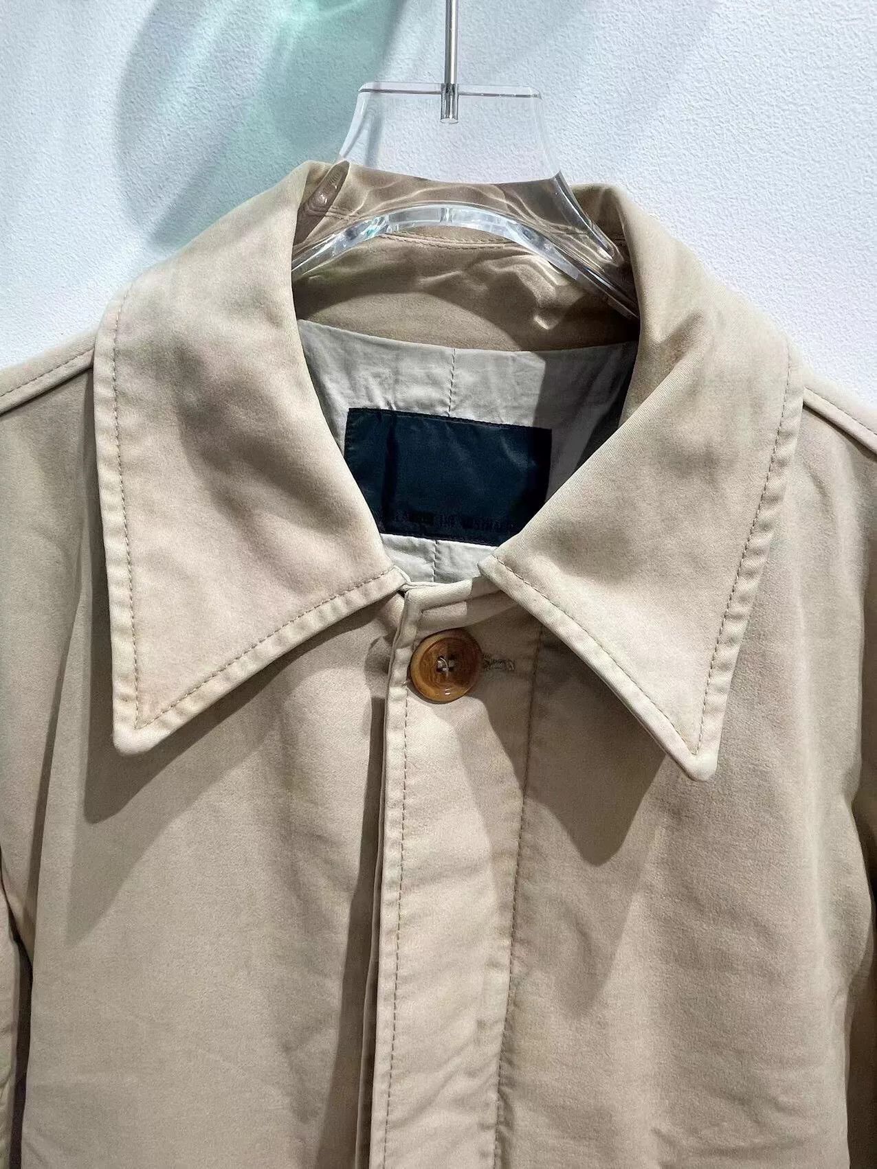 TALKING ABOUT THE ABSTRACTION Vintage Deconstructed Beige Overcoat Size US M / EU 48-50 / 2 - 2 Thumbnail