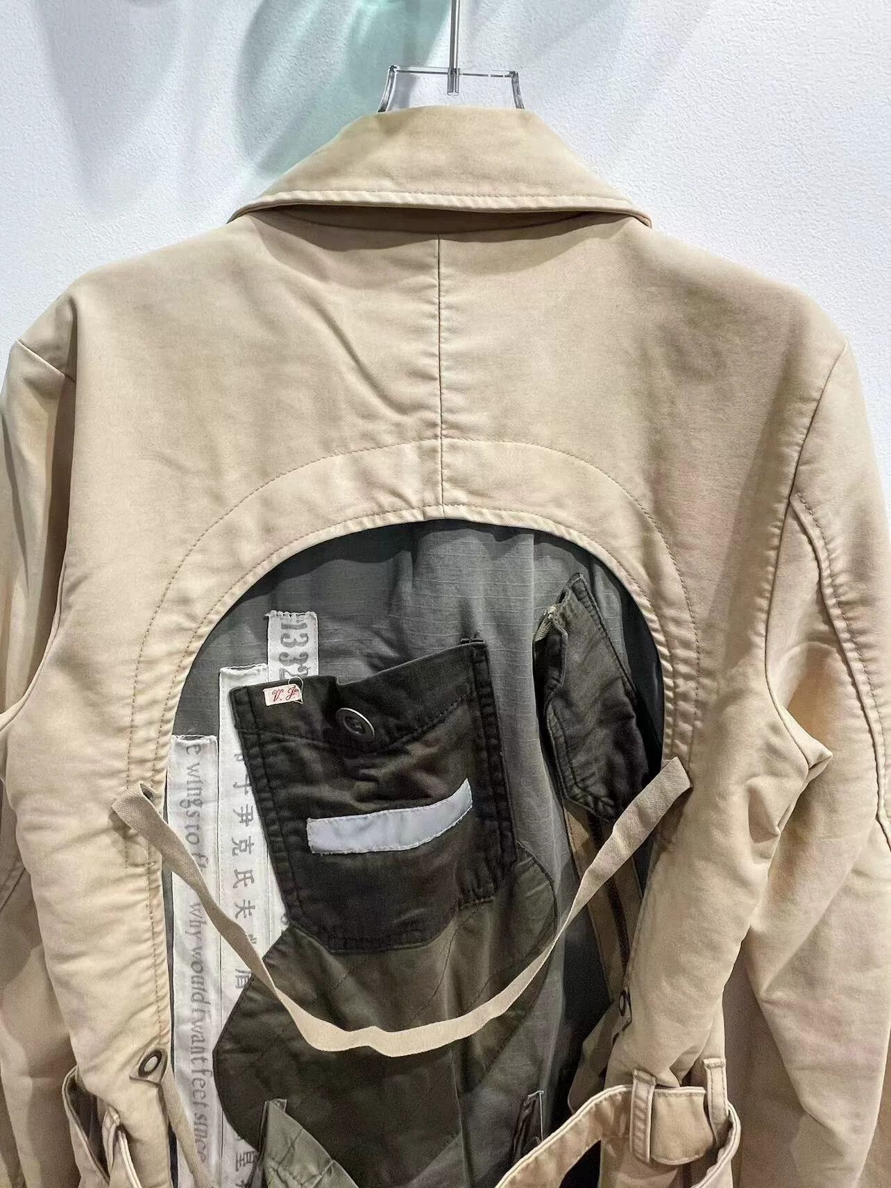 TALKING ABOUT THE ABSTRACTION Vintage Deconstructed Beige Overcoat Size US M / EU 48-50 / 2 - 7 Thumbnail
