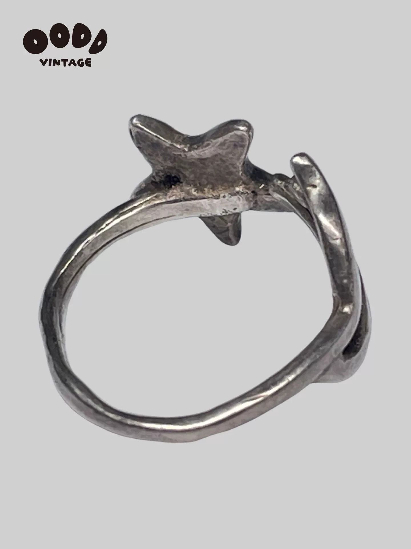 Vintage Vintage Starfish Shaped Silver Ring Size ONE SIZE - 7 Thumbnail