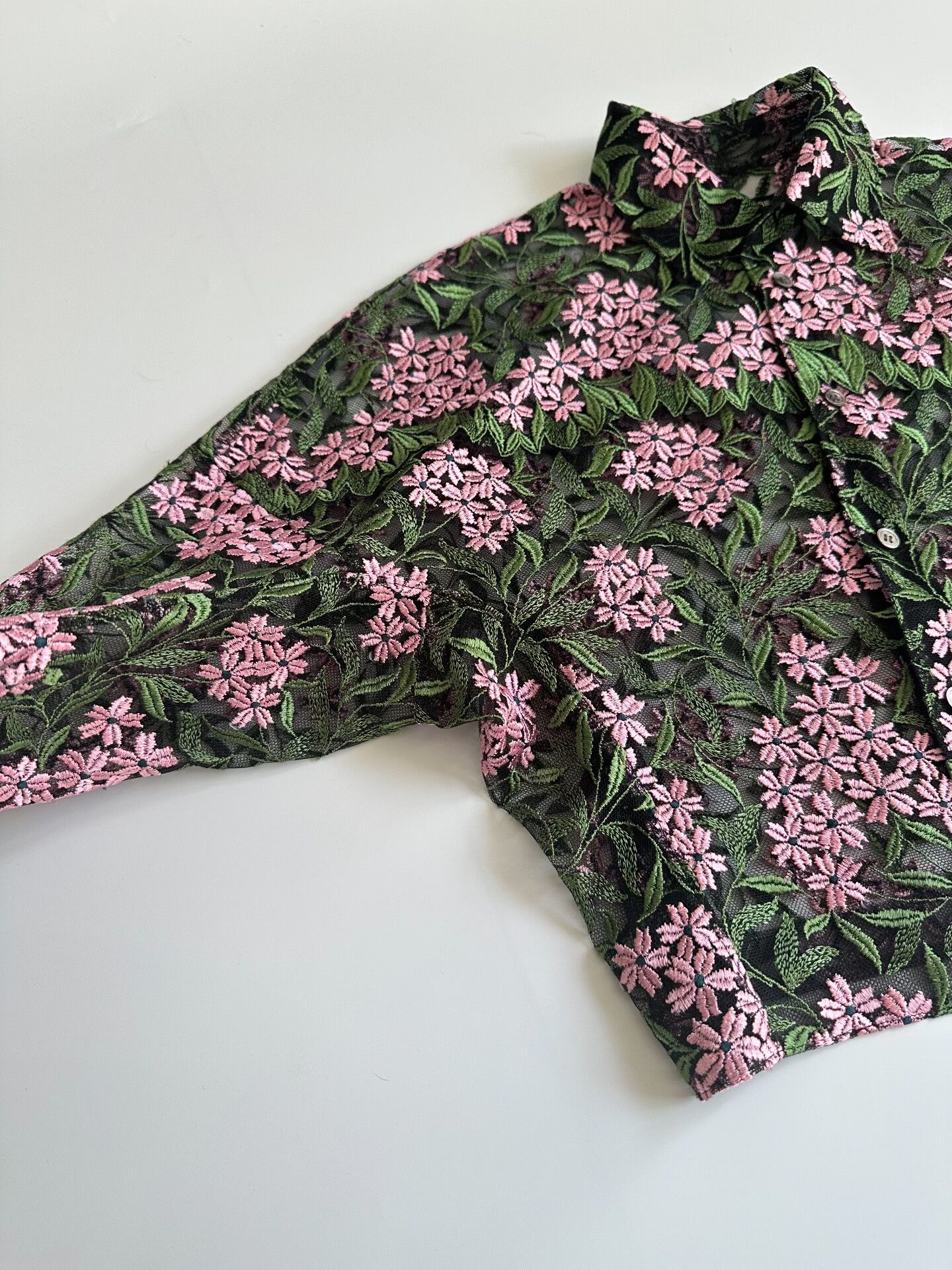 Junya Watanabe Junya Watanabe Floral Embroidered Shirt Size S / US 4 / IT 40 - 5 Thumbnail