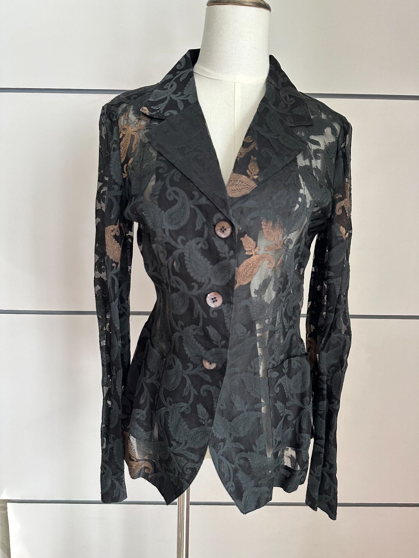Dries Van Noten Dries Van Noten 90s Embroidered Blazer Size S / US 4 / IT 40 - 2 Thumbnail